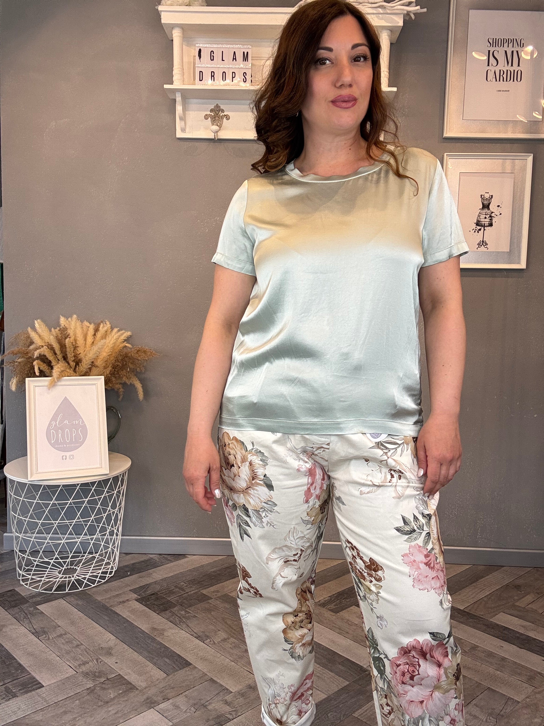 Blusa Vicky in raso di viscosa