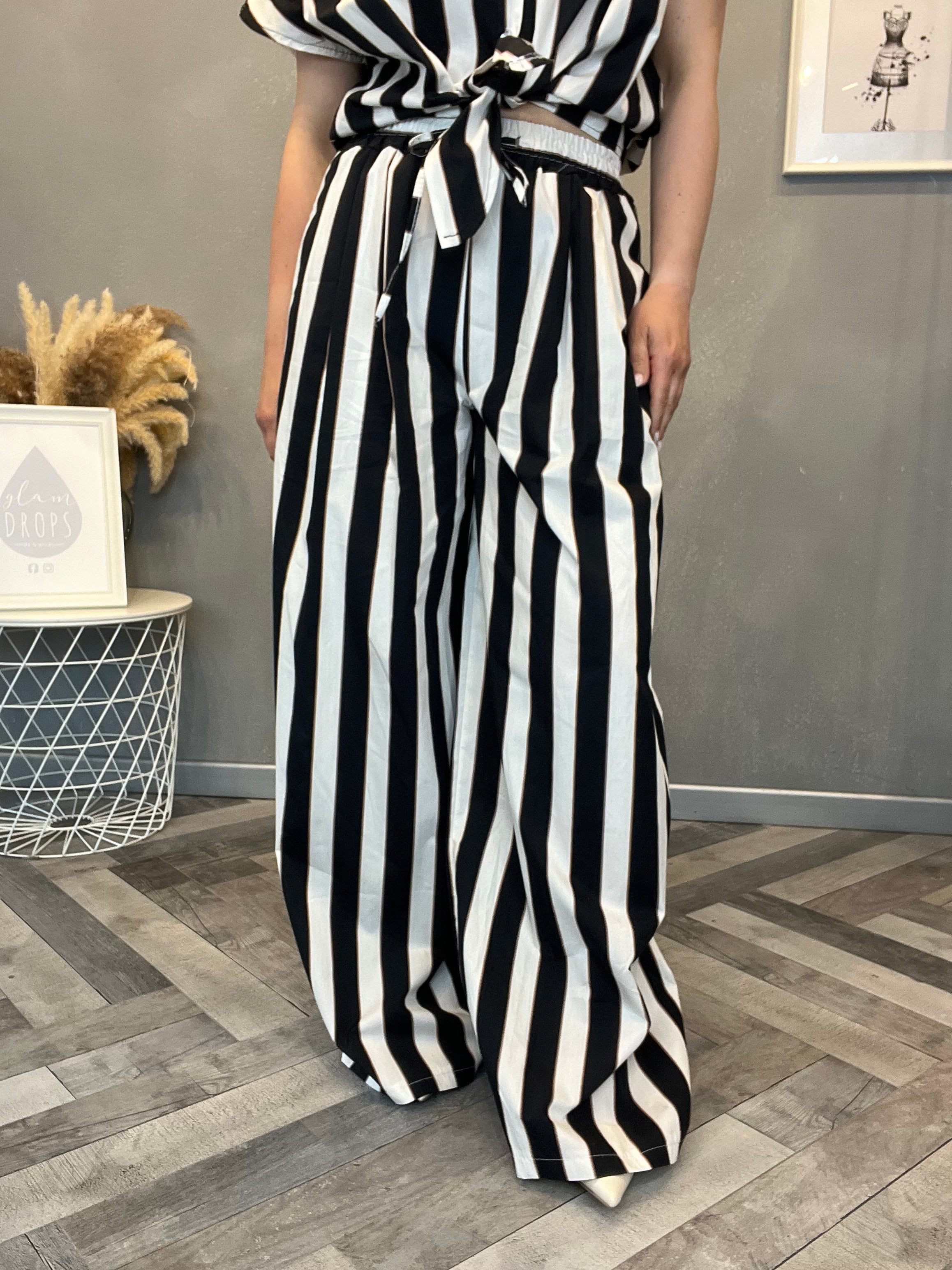 Coordinato righe Black and White