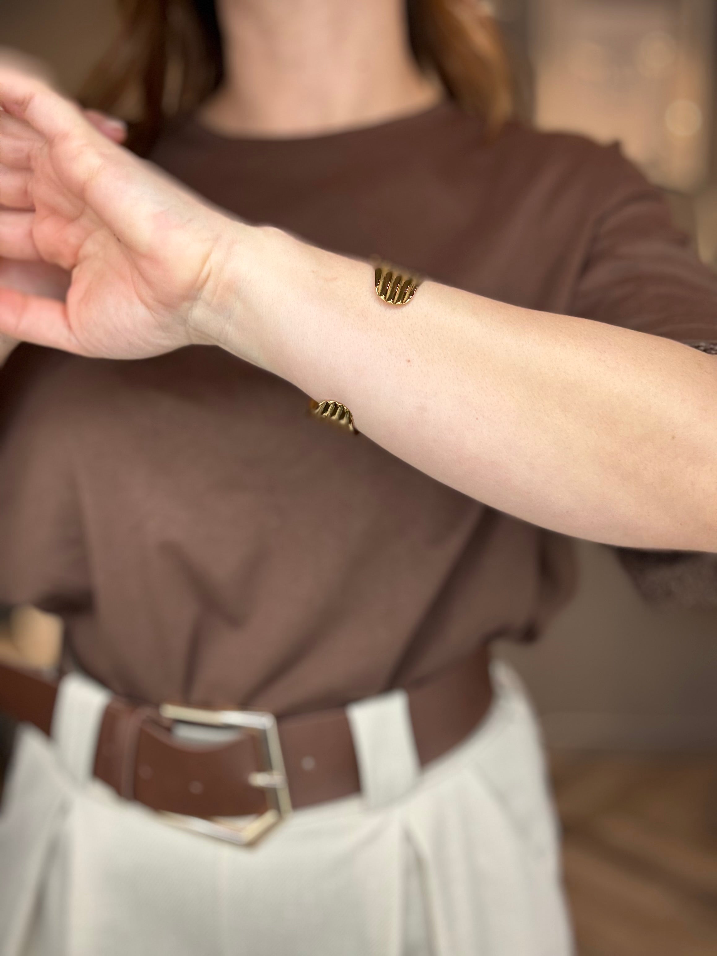 Bracciale onda oro