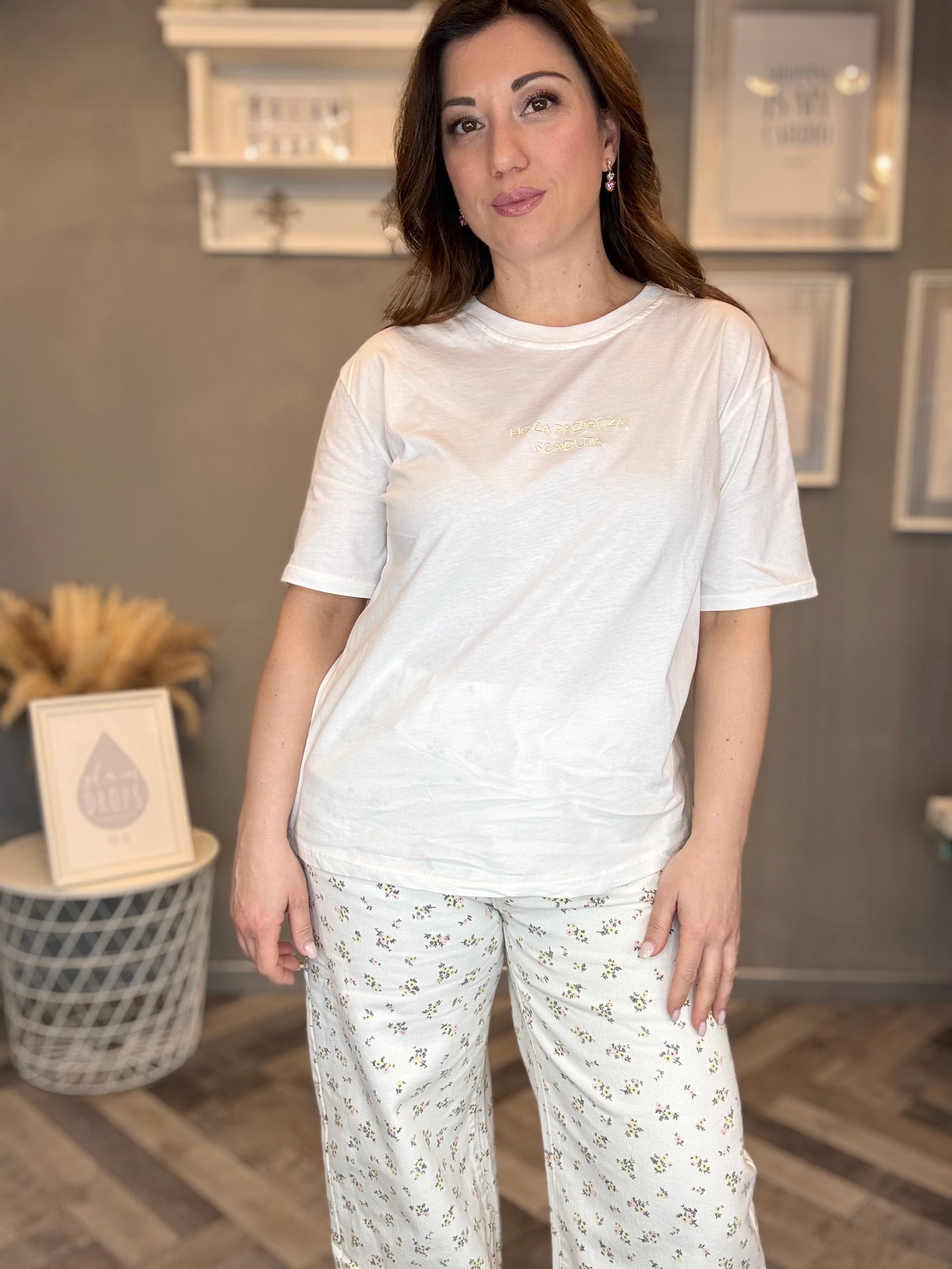 T-shirt Ho la pazienza scaduta giallo