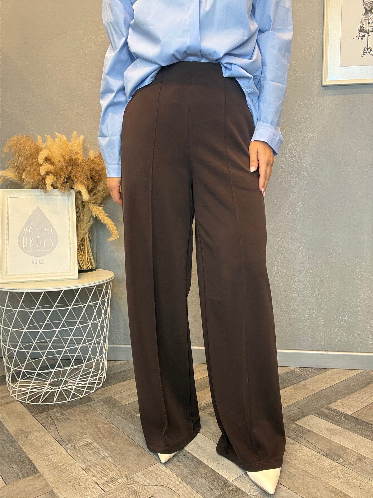 Pantalone palazzo Linea cioccolato