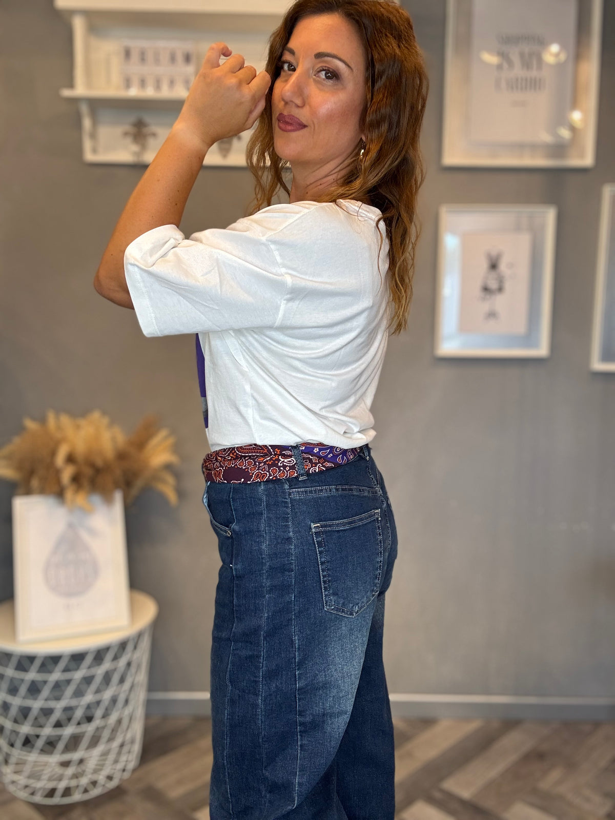 Jeans barrel denim