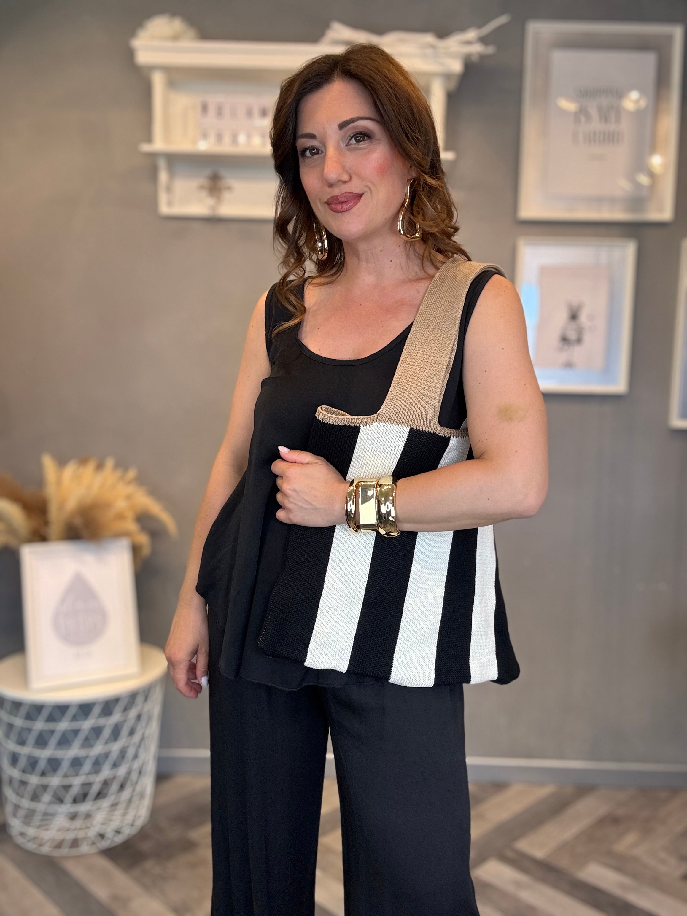 Borsa shopper Stripes
