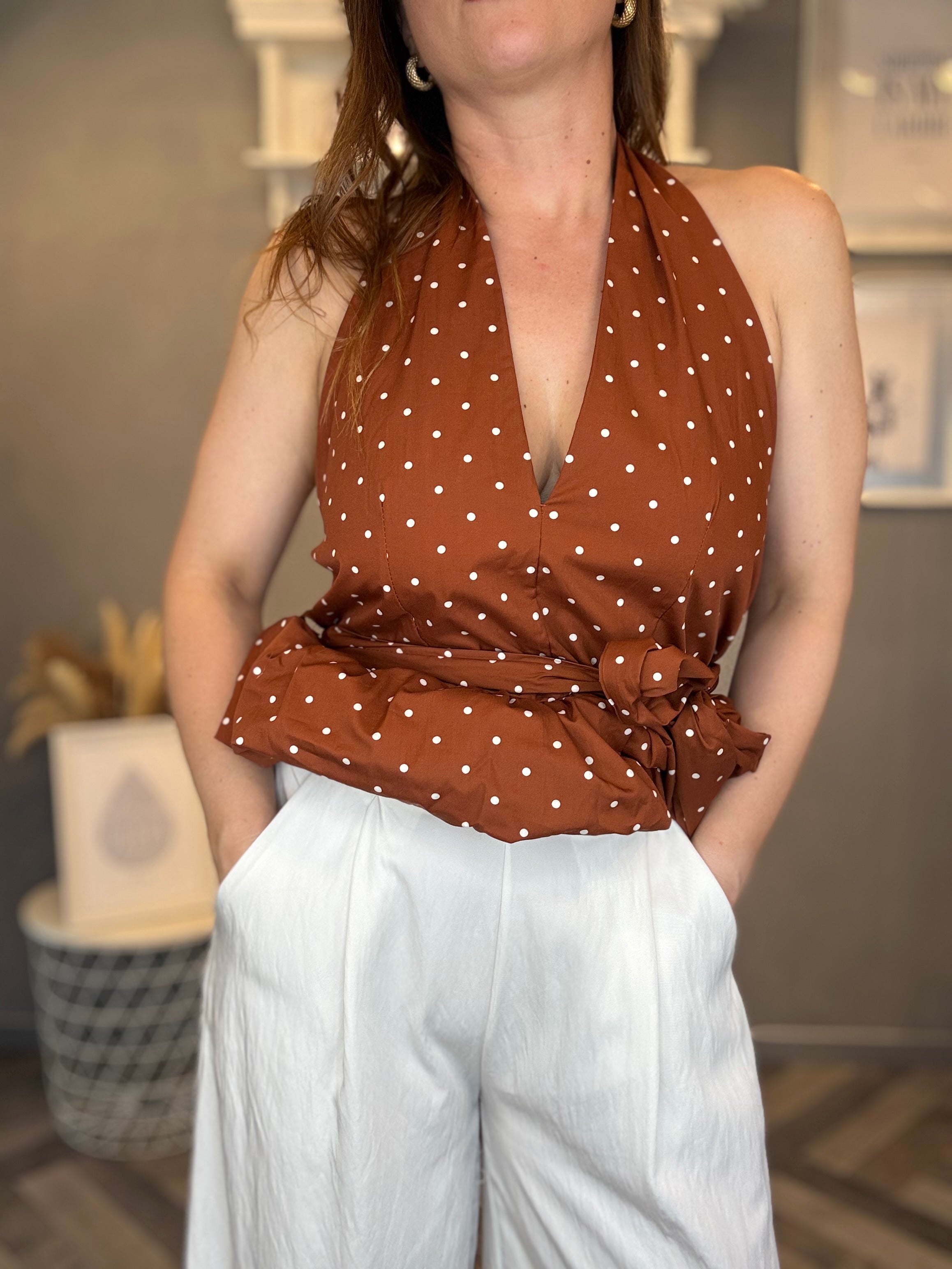 Pantalone Satiné panna