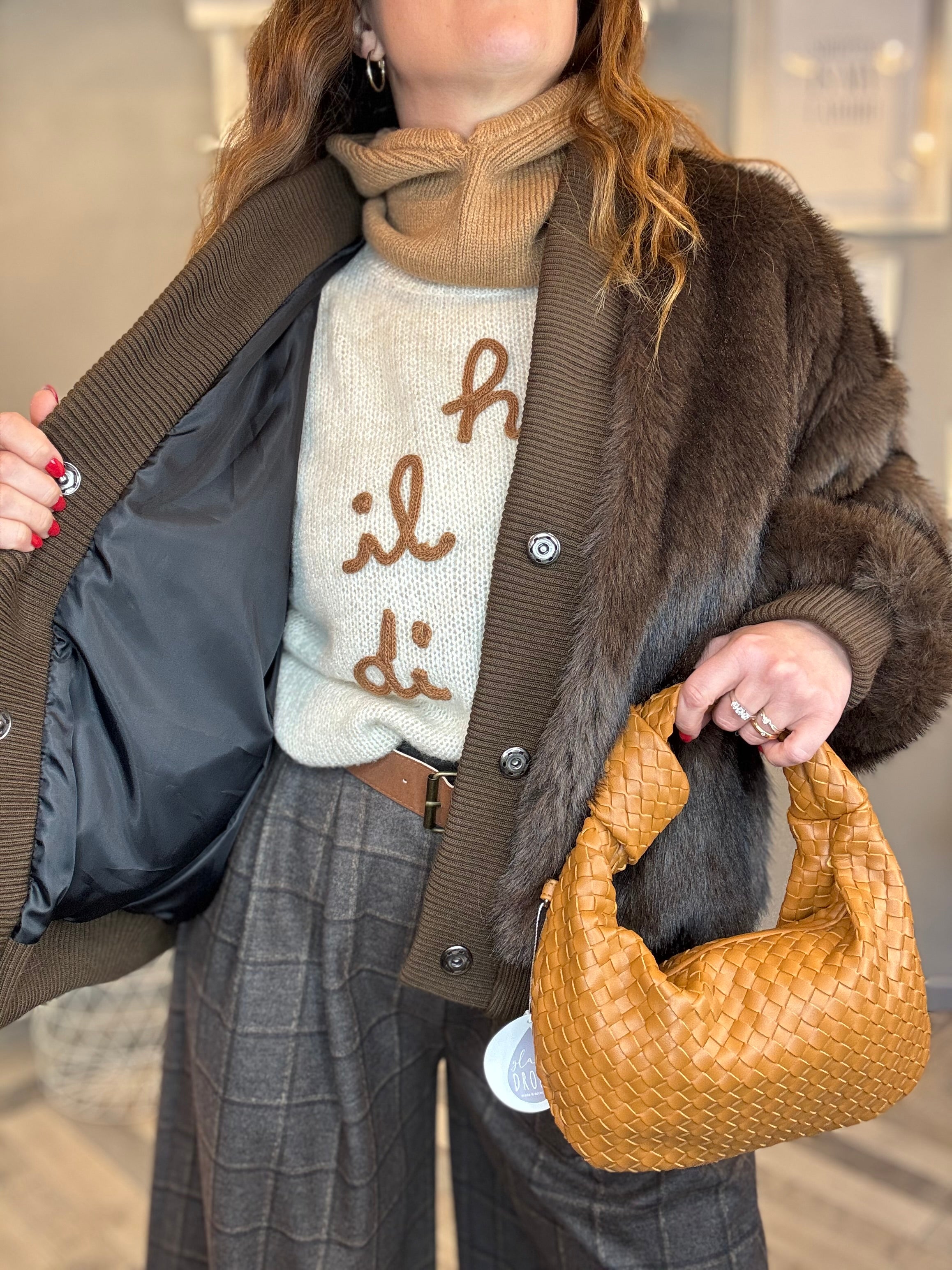 Maglioncino Ho il mal di gente sabbia