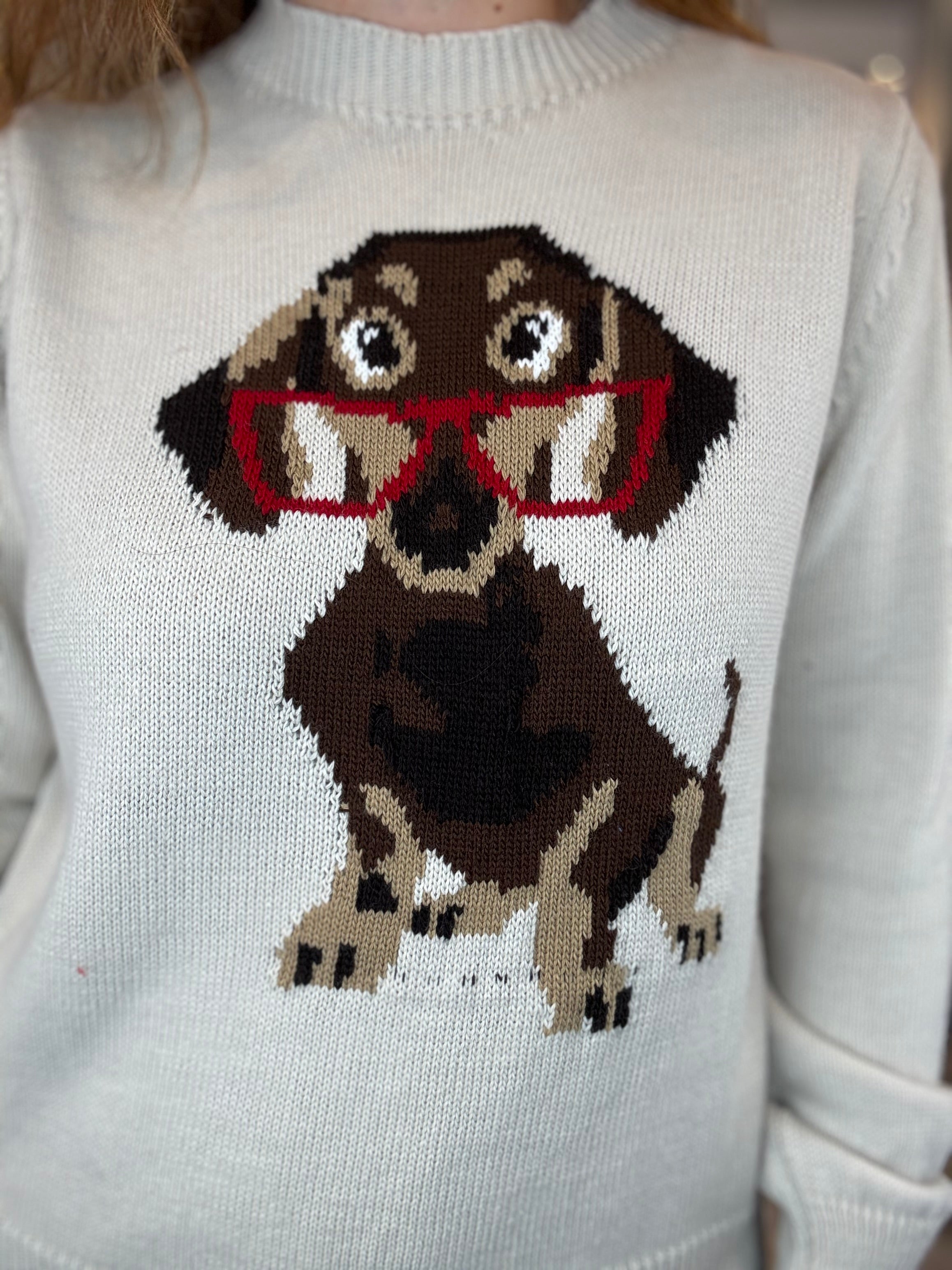 Maglioncino bassotto panna