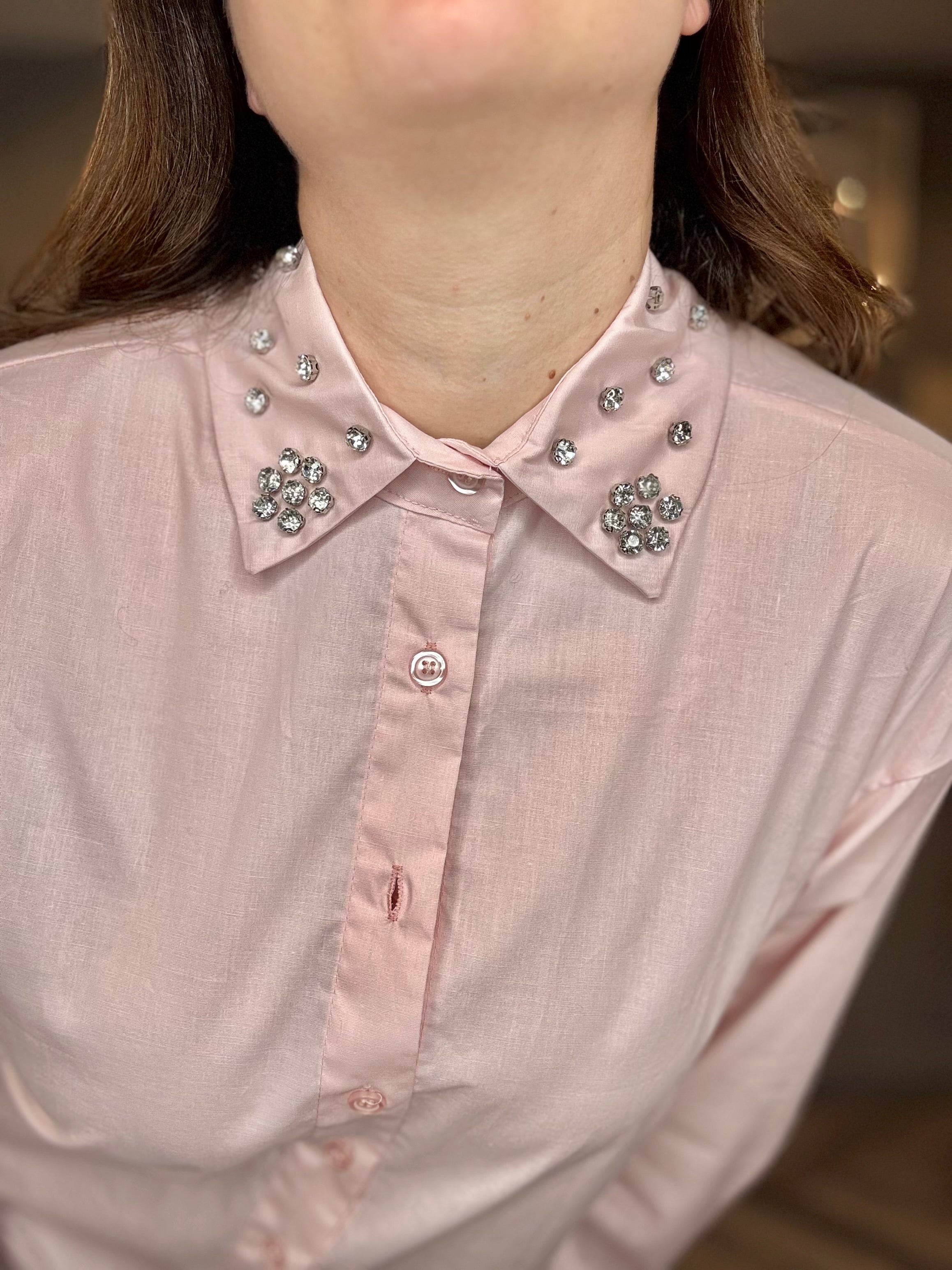 Camicia collo gioiello