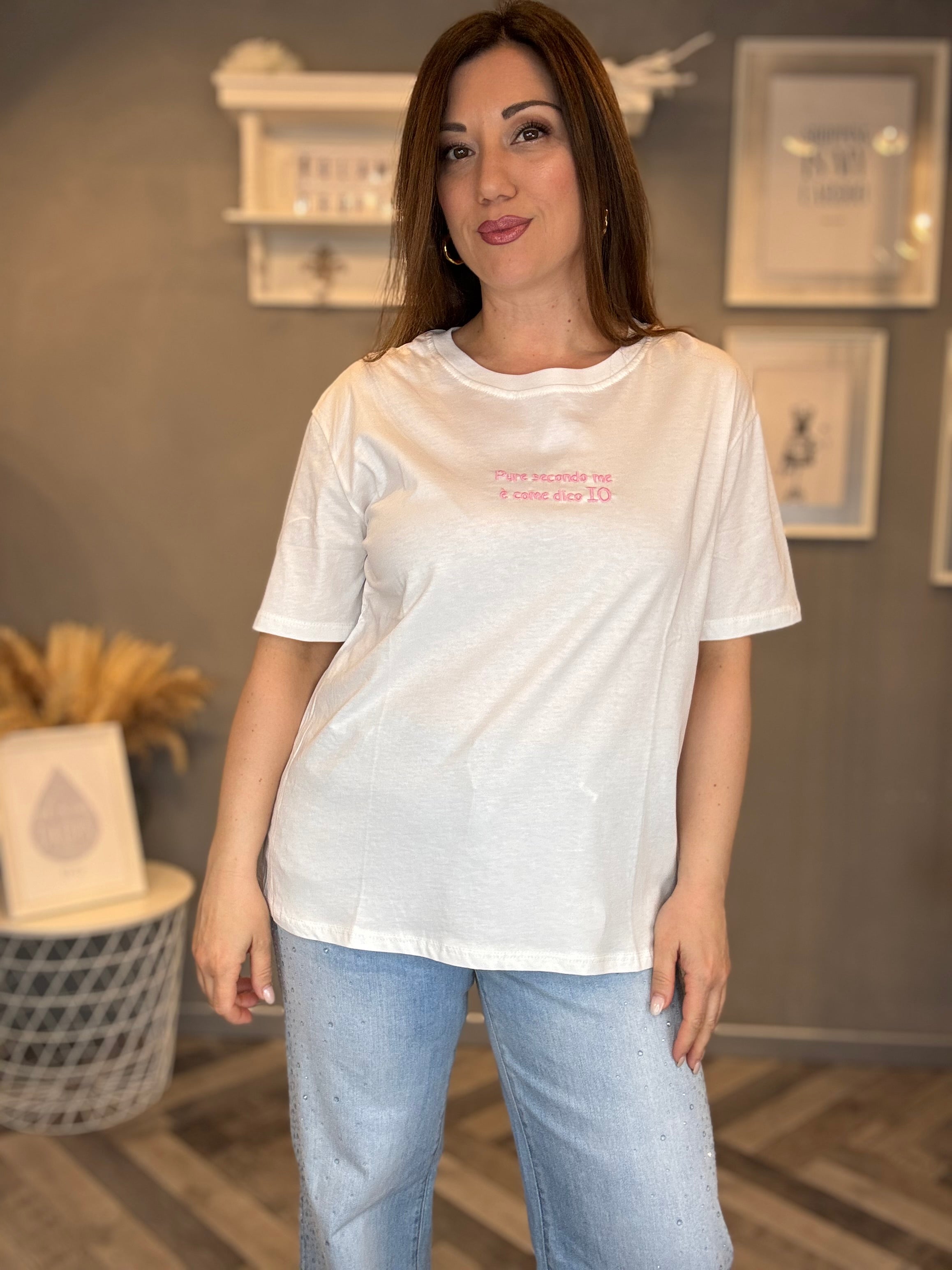 T-shirt Pure secondo me rosa