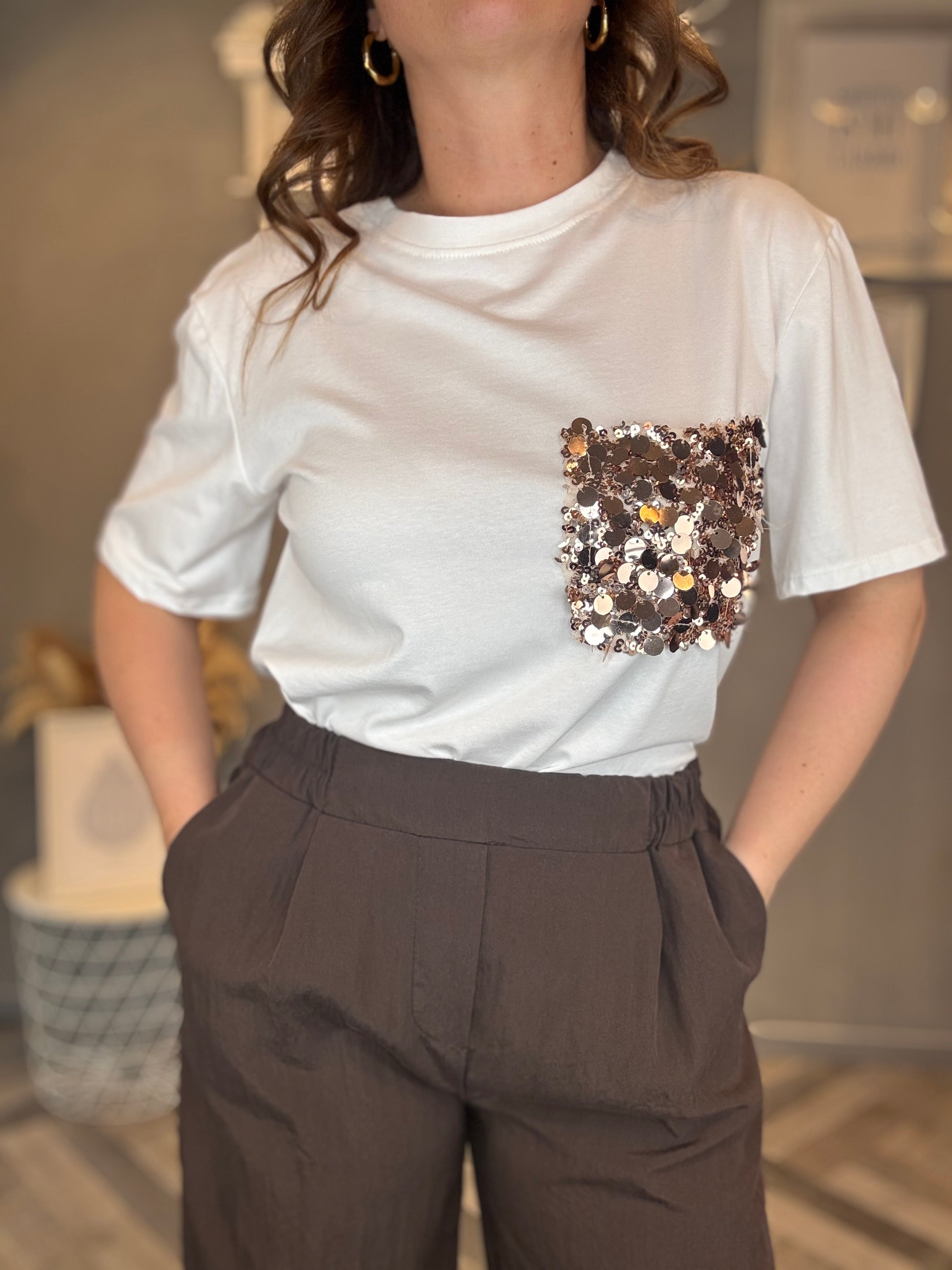 Pantalone jogger Cupro moro
