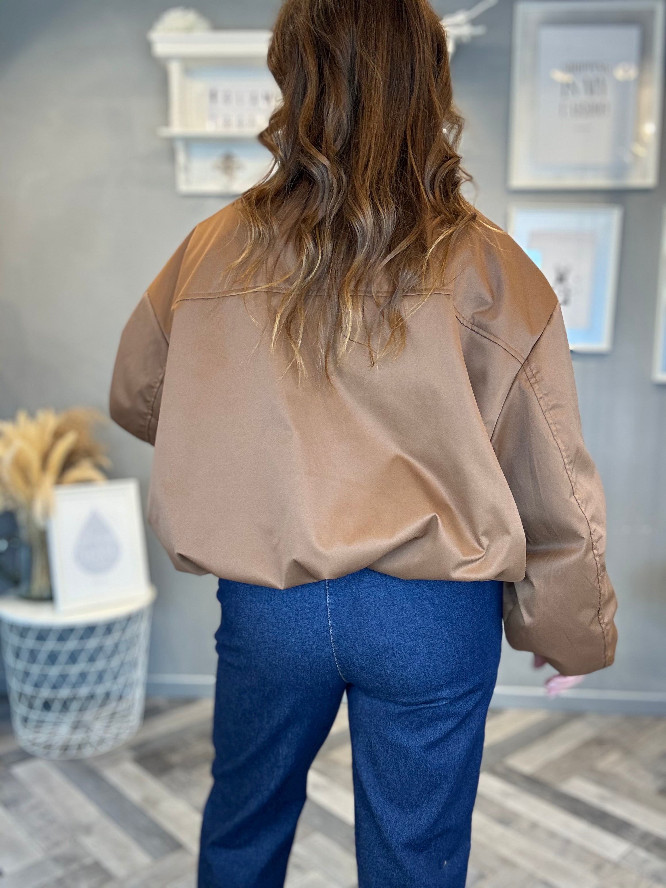 Bomber satin biscotto