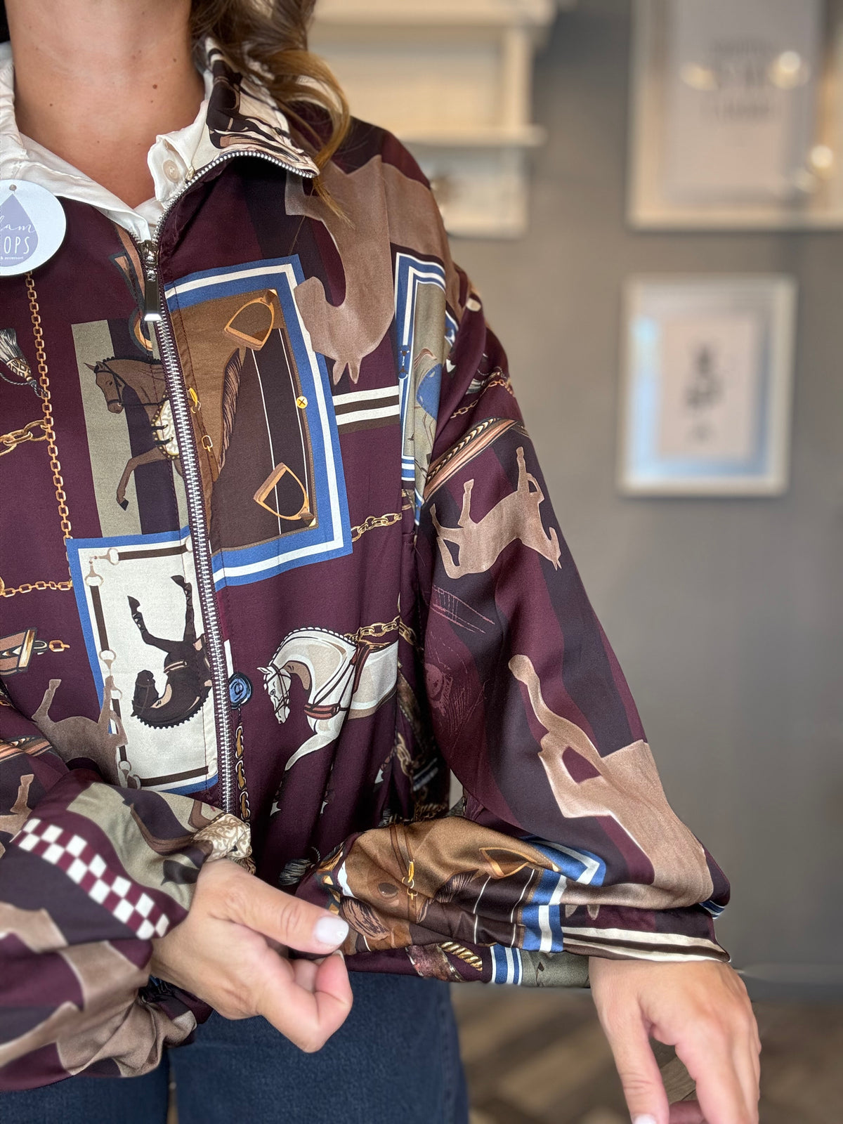 Bomber Equestrian bordeaux