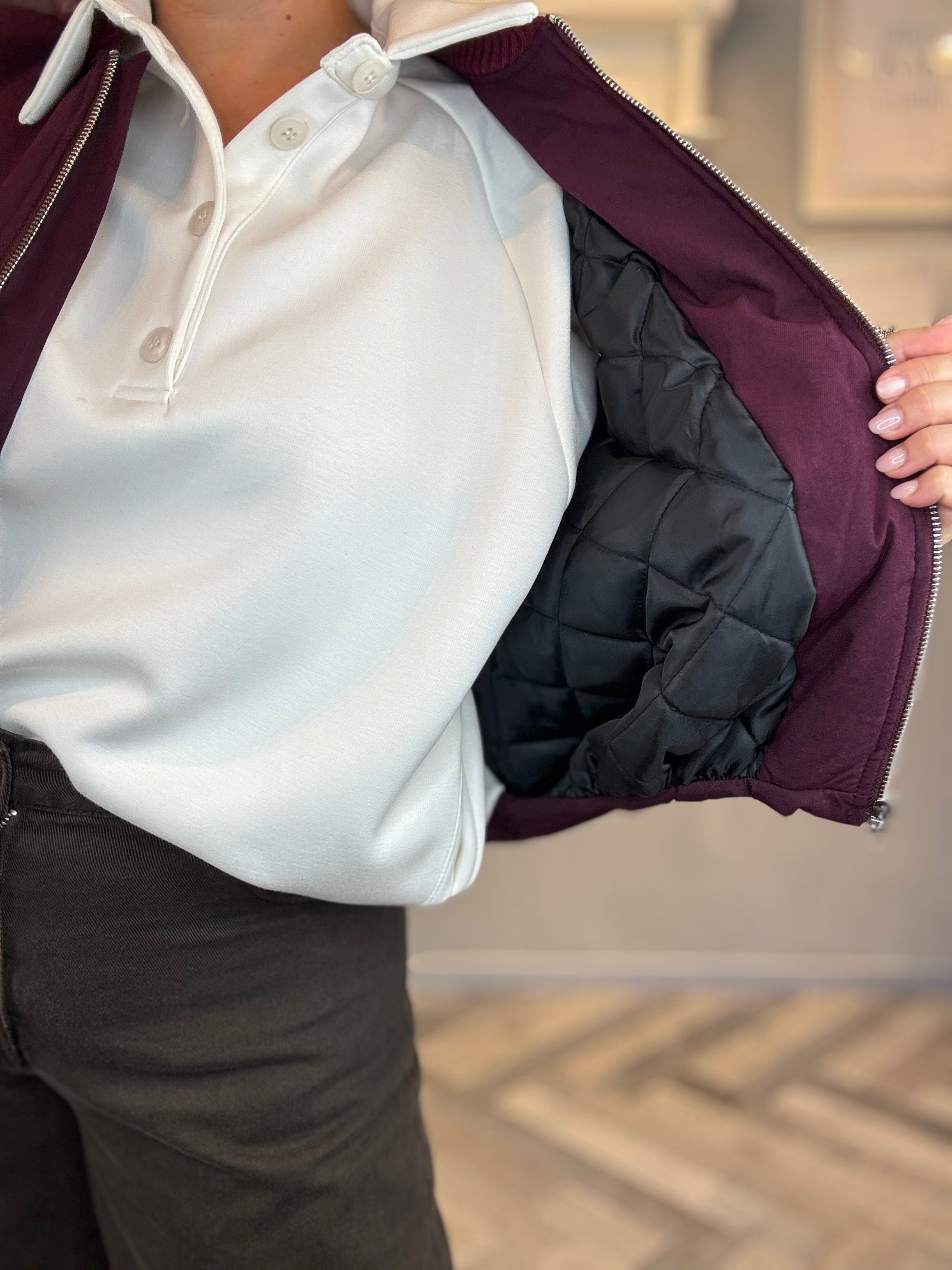 Lumina gilet smanicato Borgogna