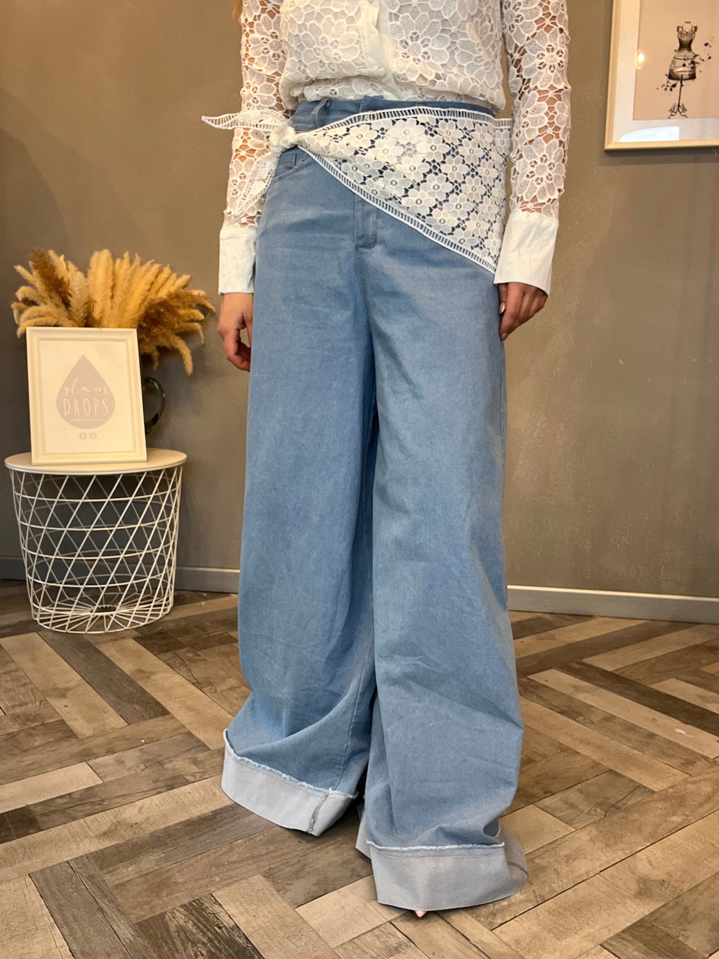 Jeans palazzo over