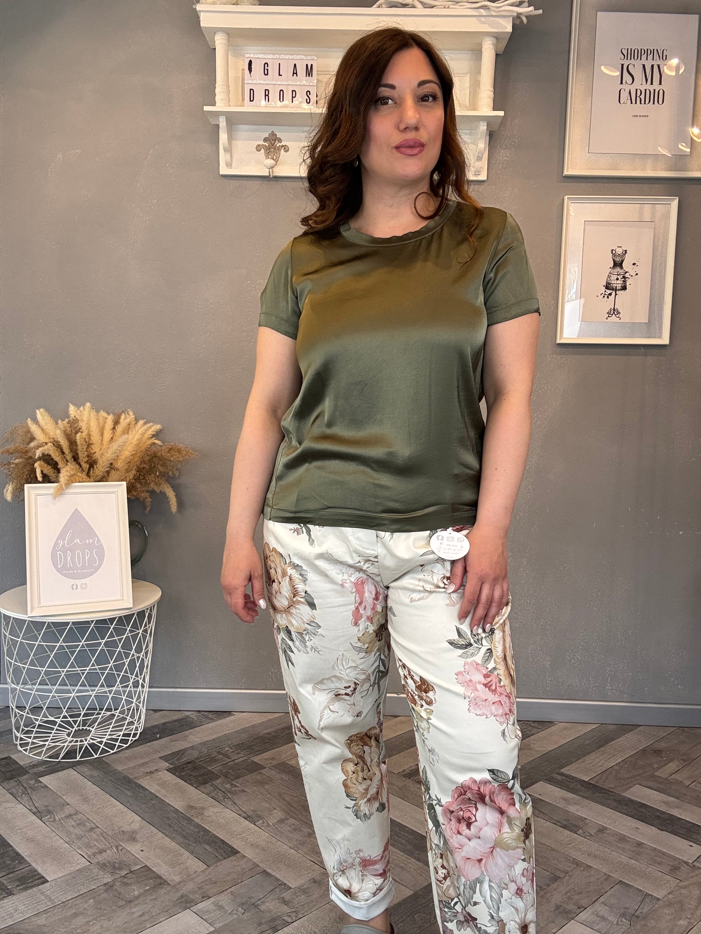 Blusa Vicky in raso di viscosa