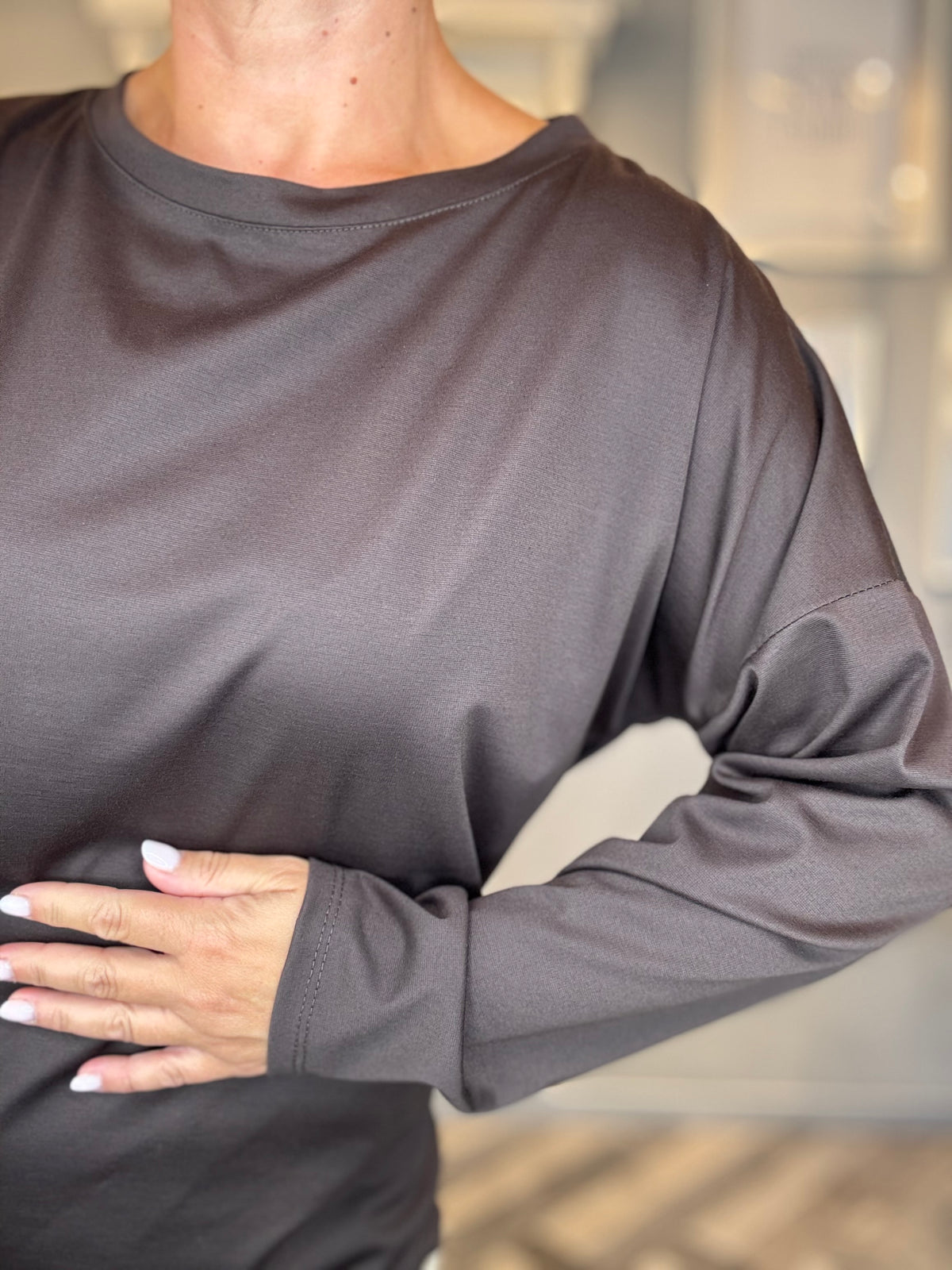Maglia Essential girocollo moro