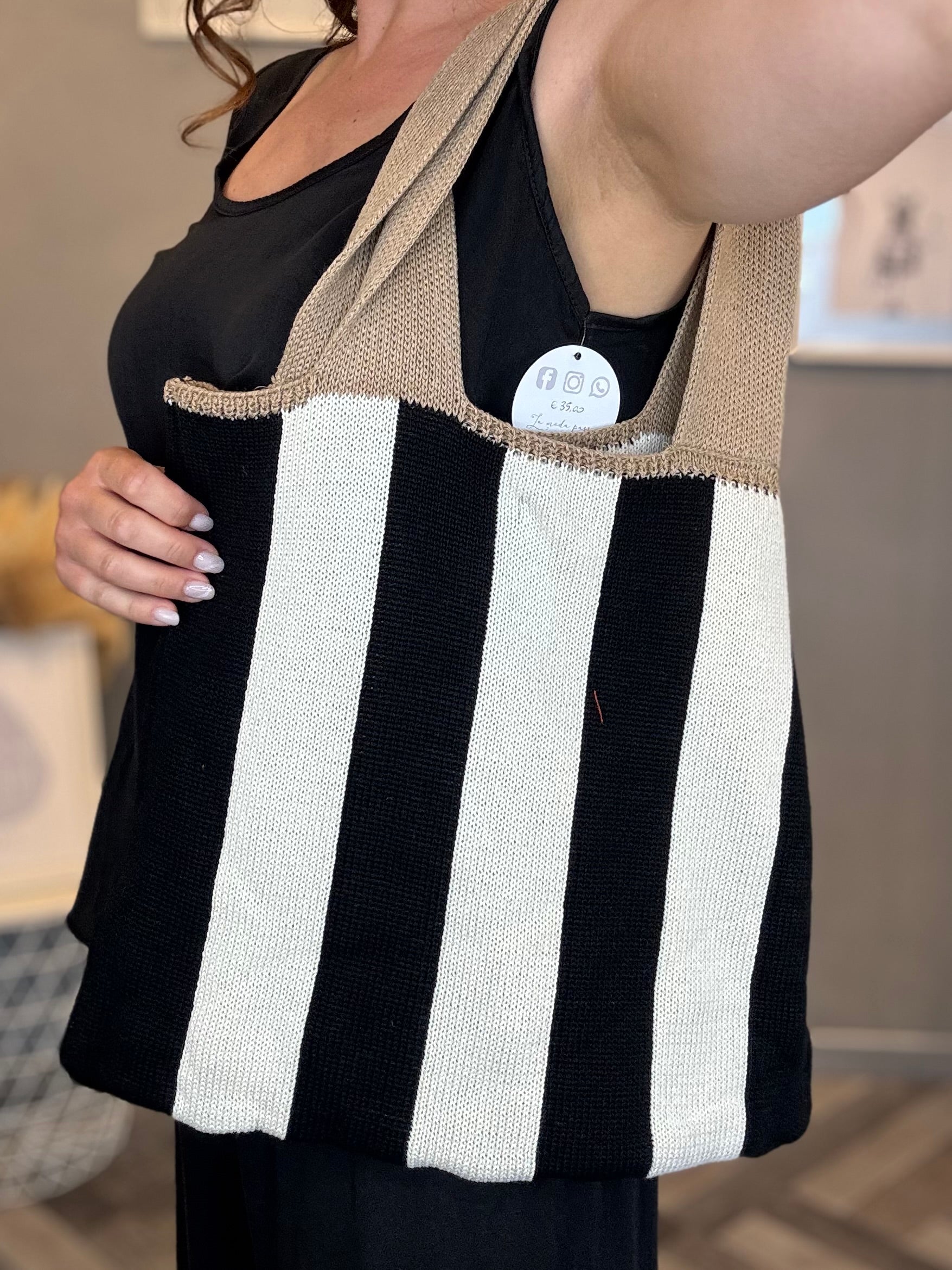 Borsa shopper Stripes