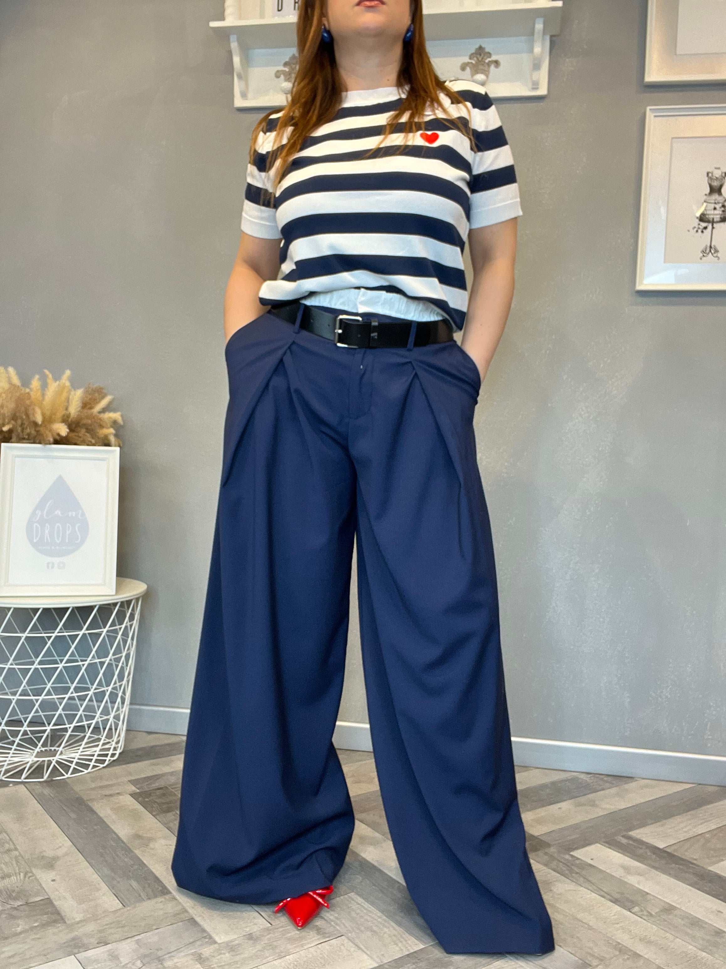 Lumina pantalone palazzo boxer