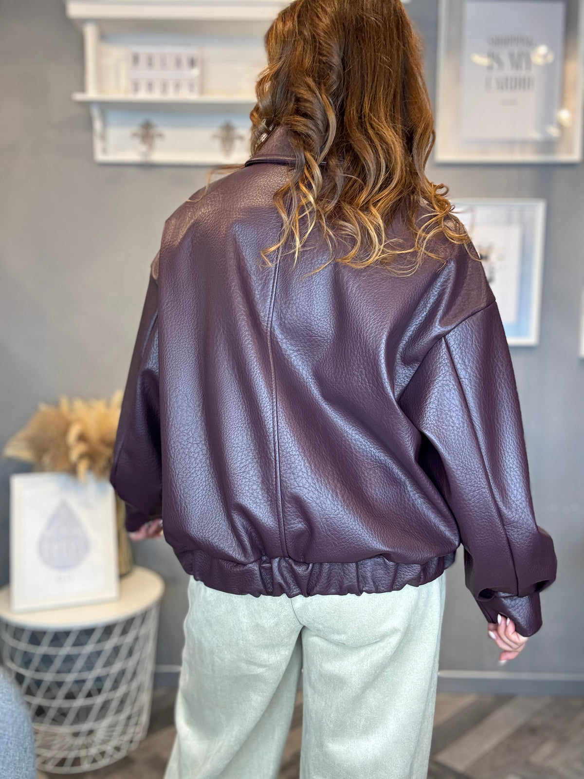 Bomber ecopelle Burgundy