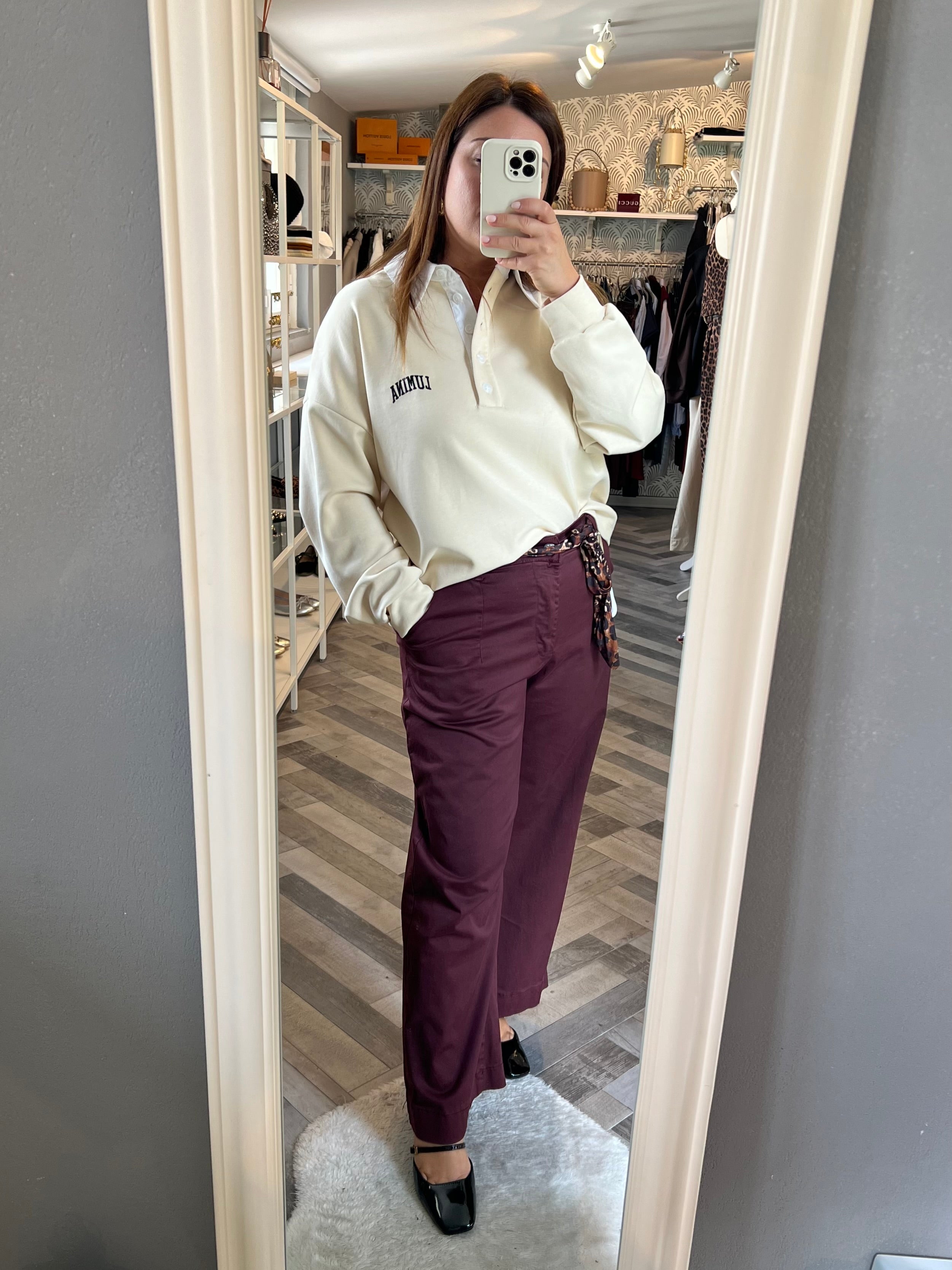 Pantalone palazzo con fusciacca leopardata