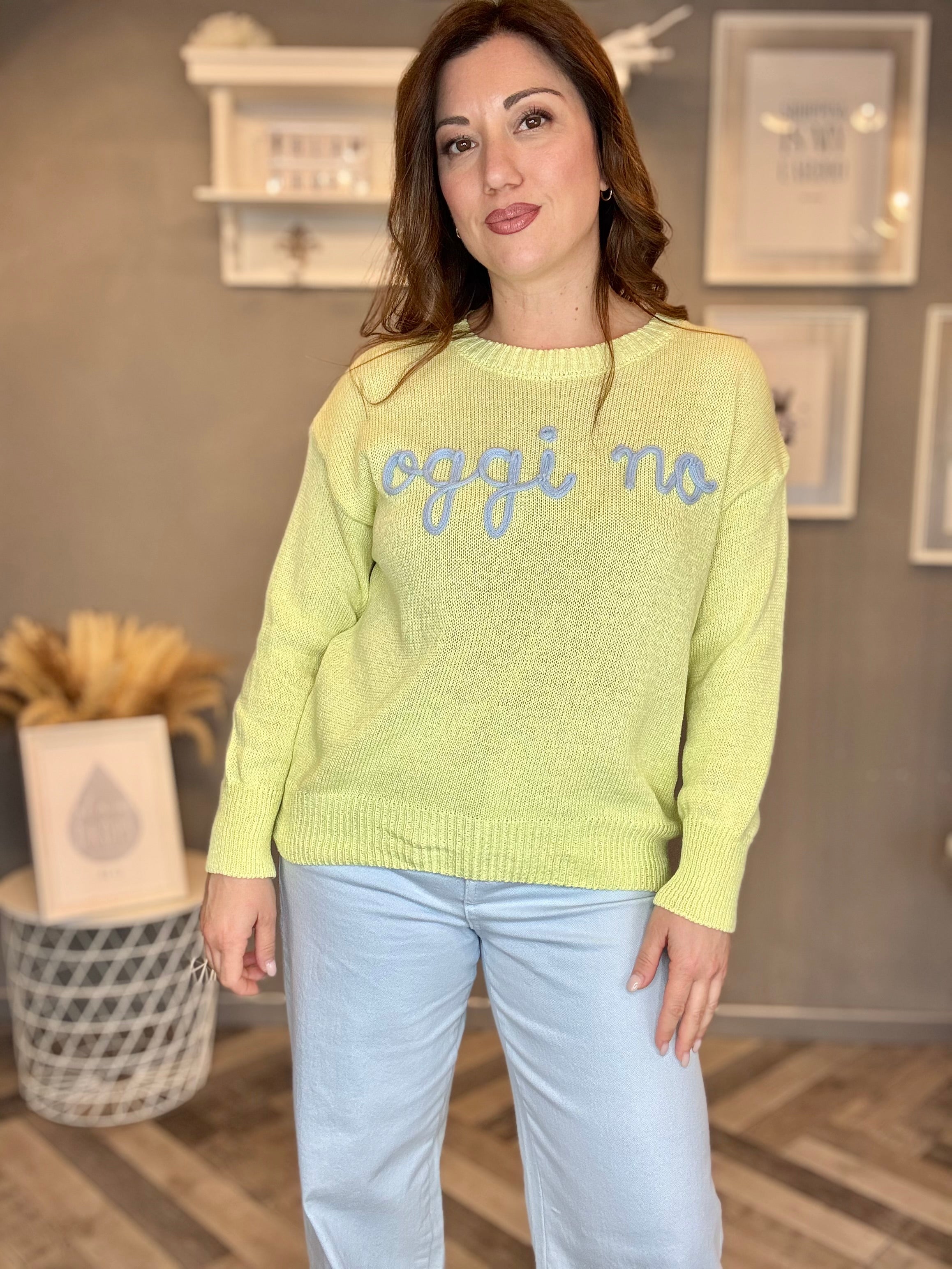 Maglioncino Oggi no giallo