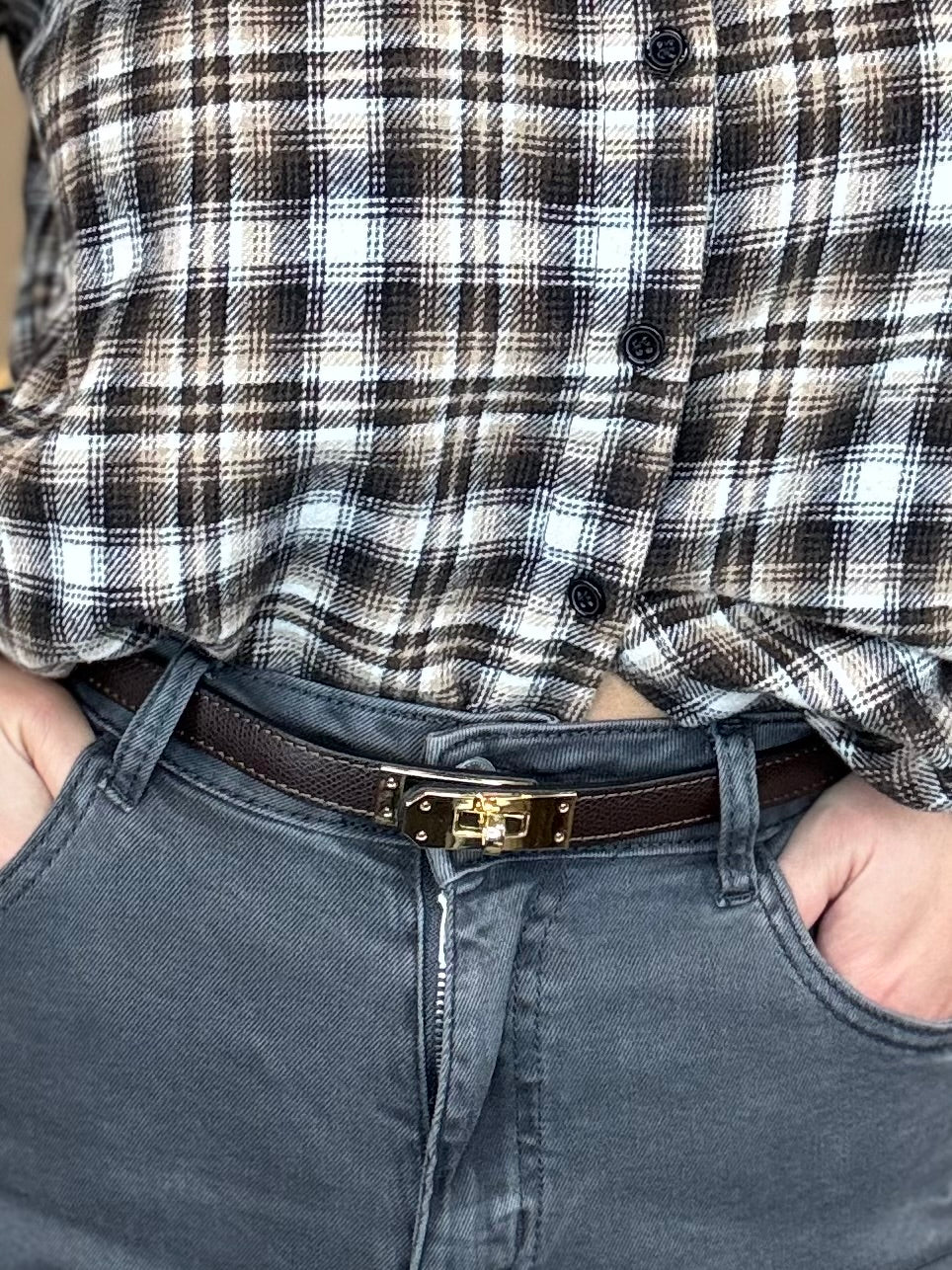 Cintura Luna in vera pelle