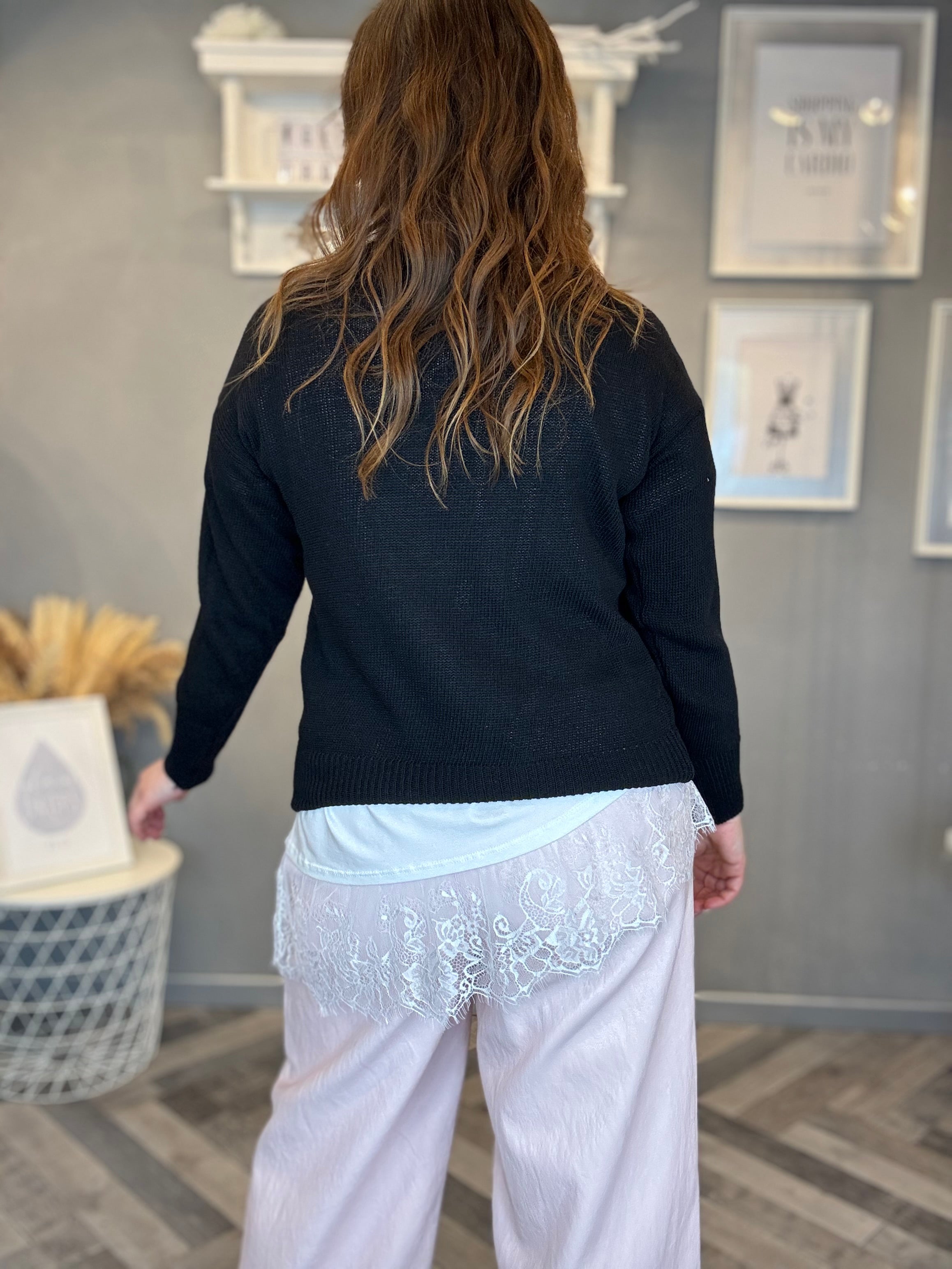 Maglioncino Oggi no nero