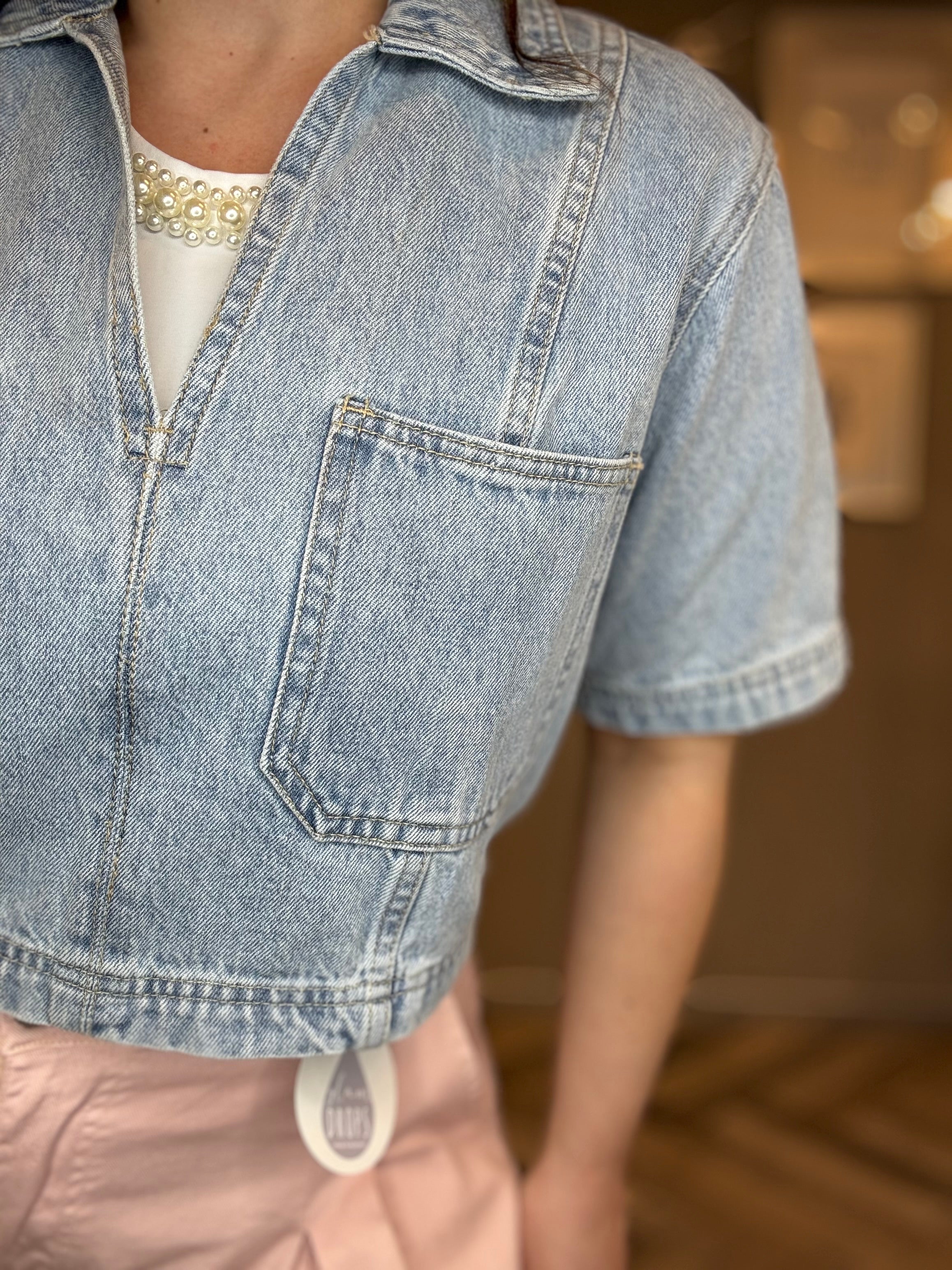 Lumina giacca bolerino in denim