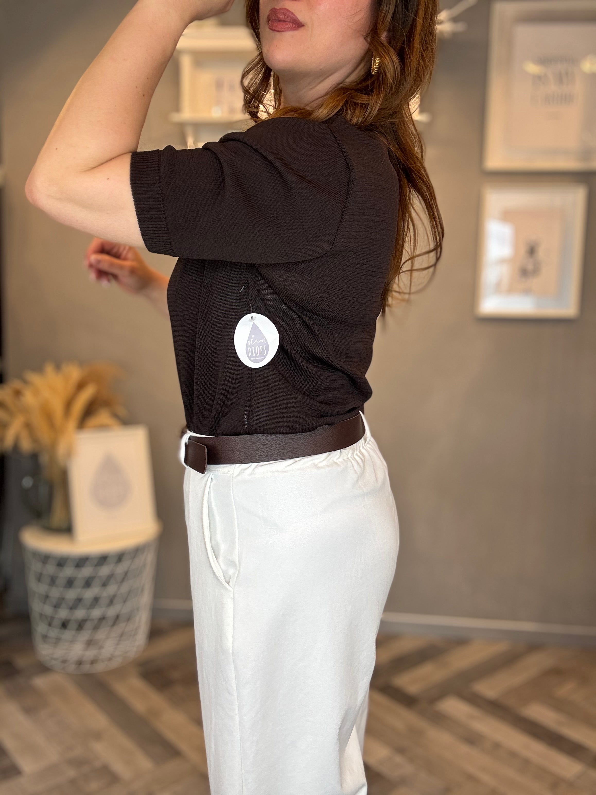 Pantalone bianco strutturato