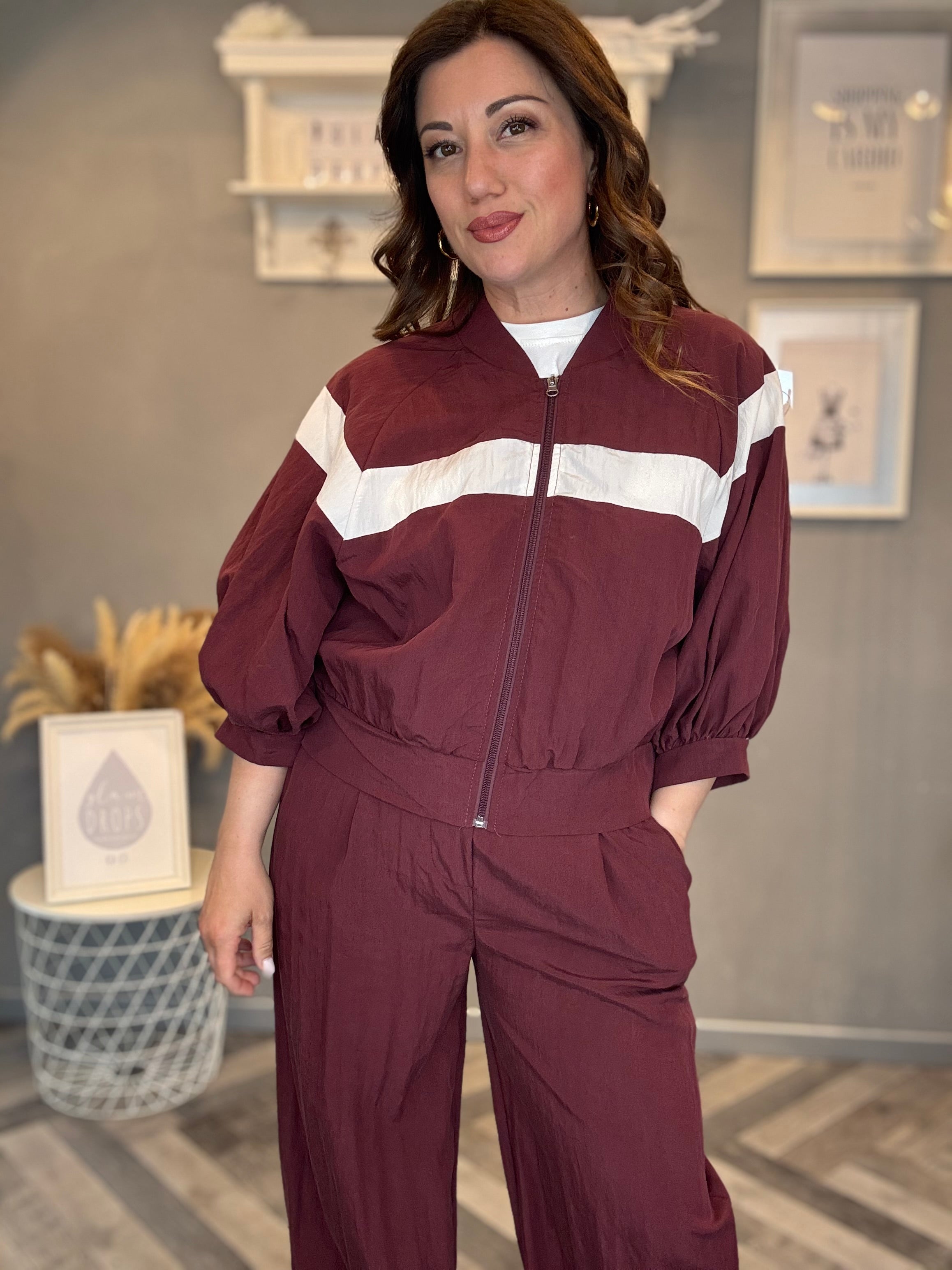 Giubbino Cupro Bordeaux
