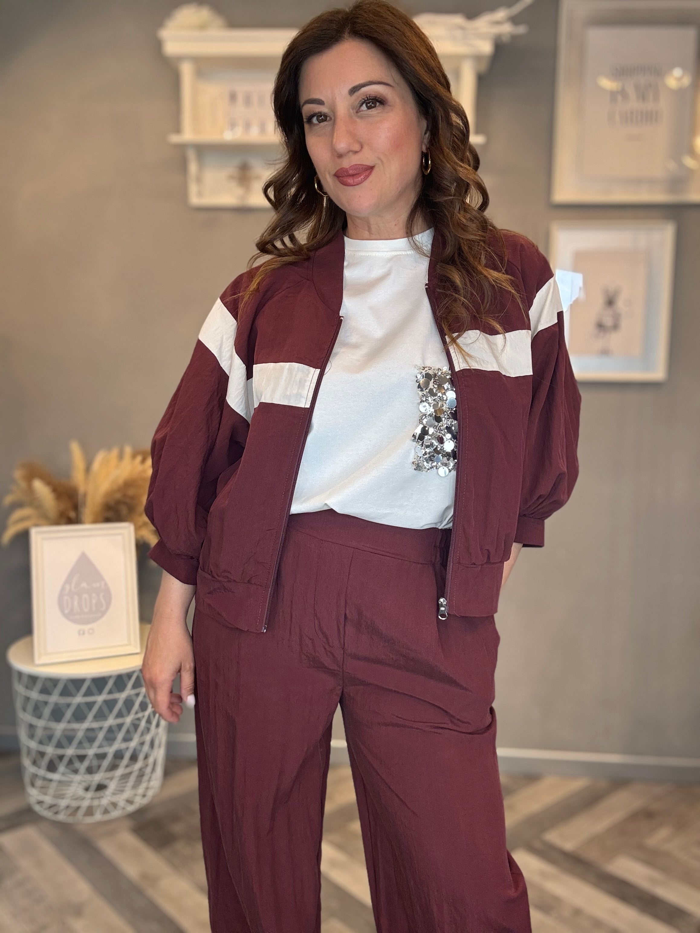 Giubbino Cupro Bordeaux