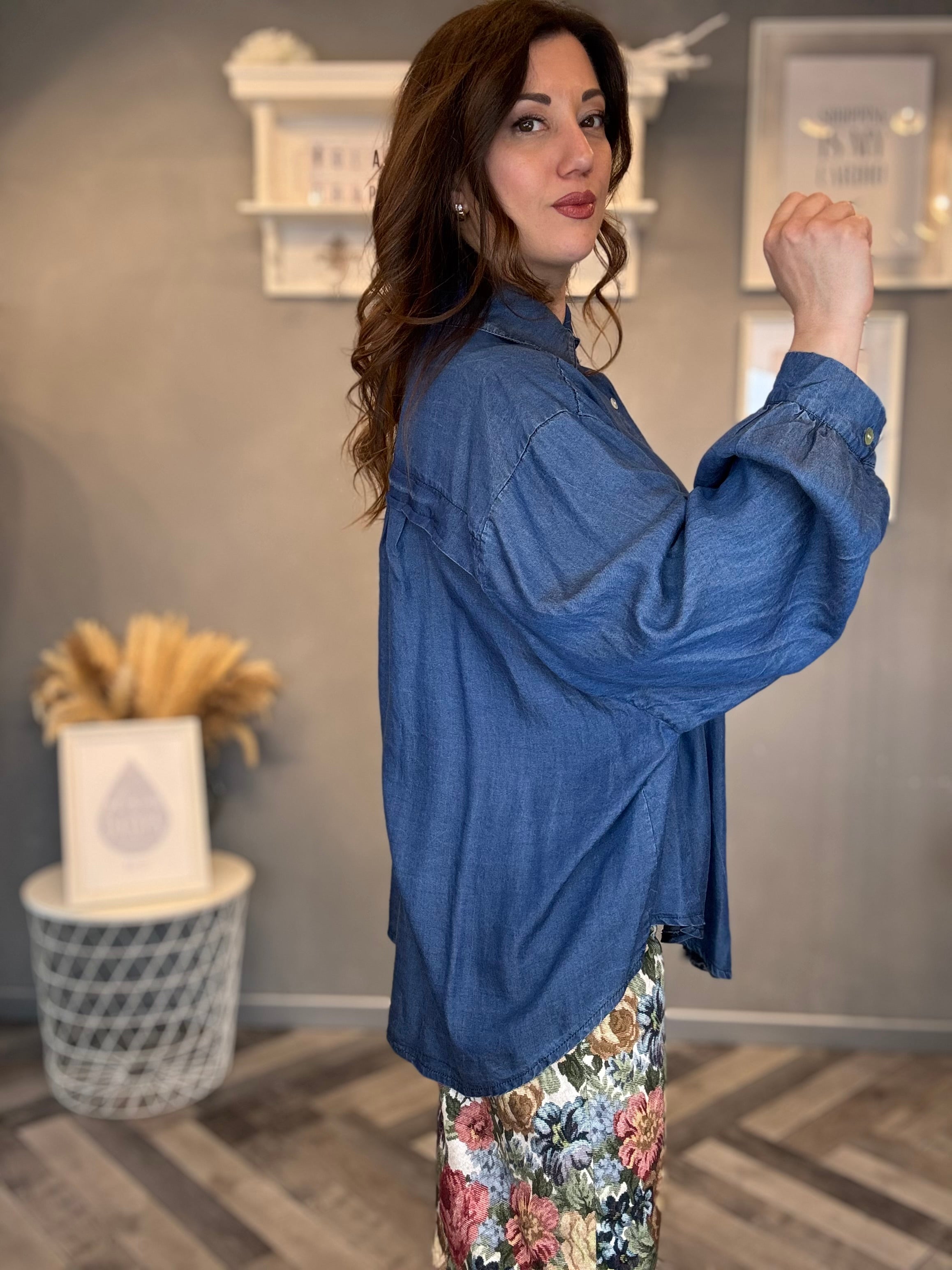 Camicia over denim soft