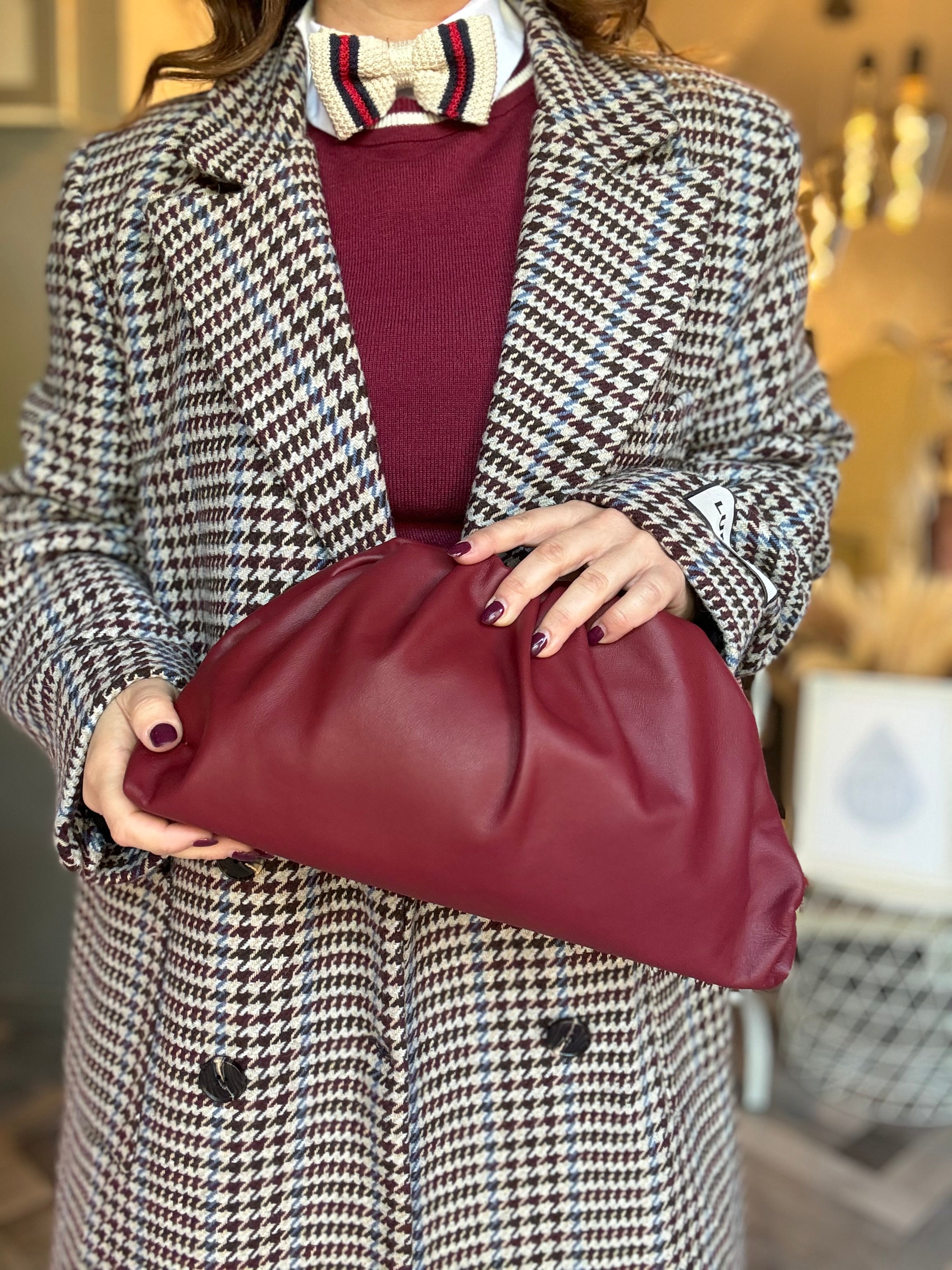Borsa pouch in pelle
