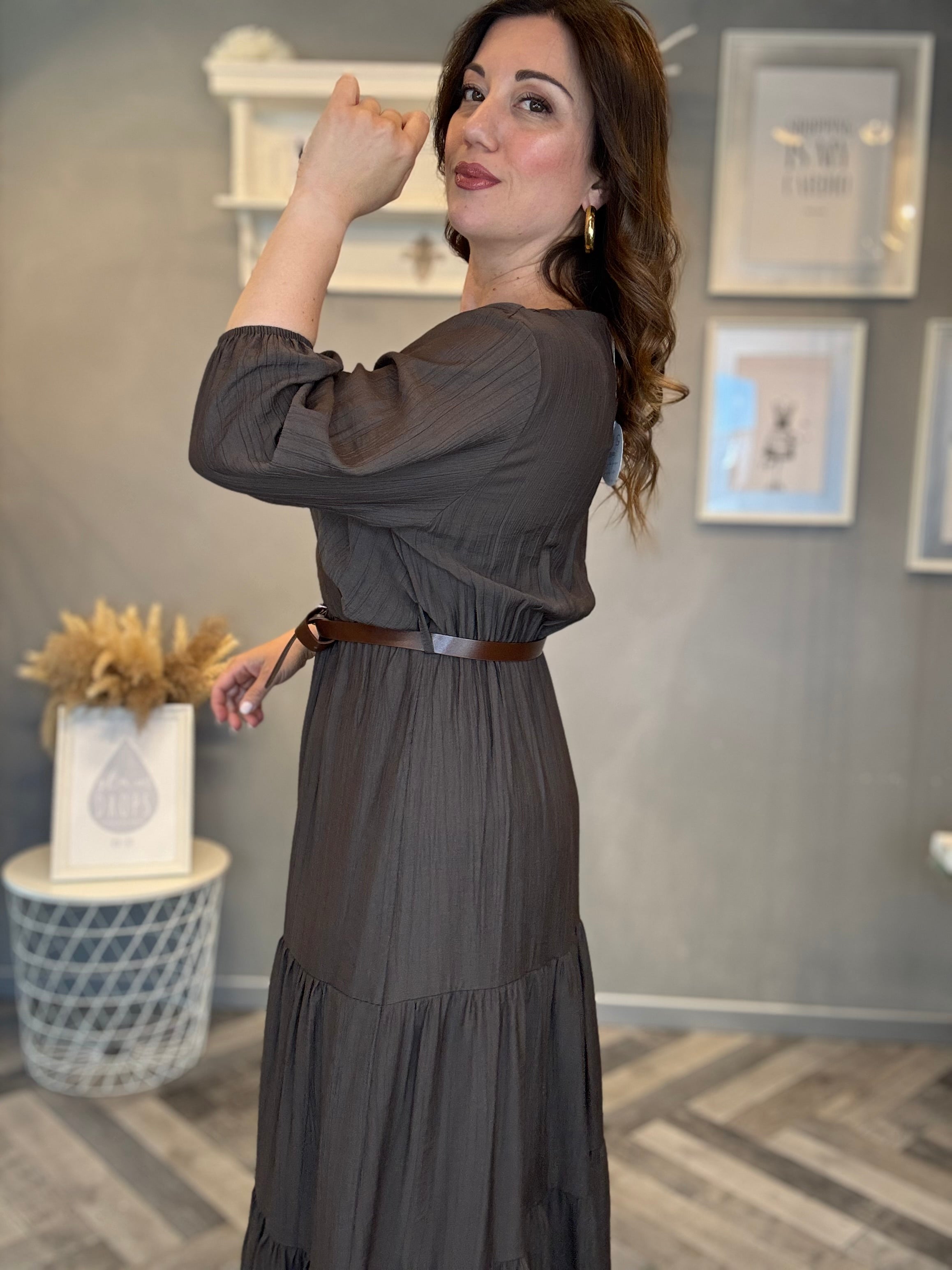 Abito Midi incrocio Soft Moro