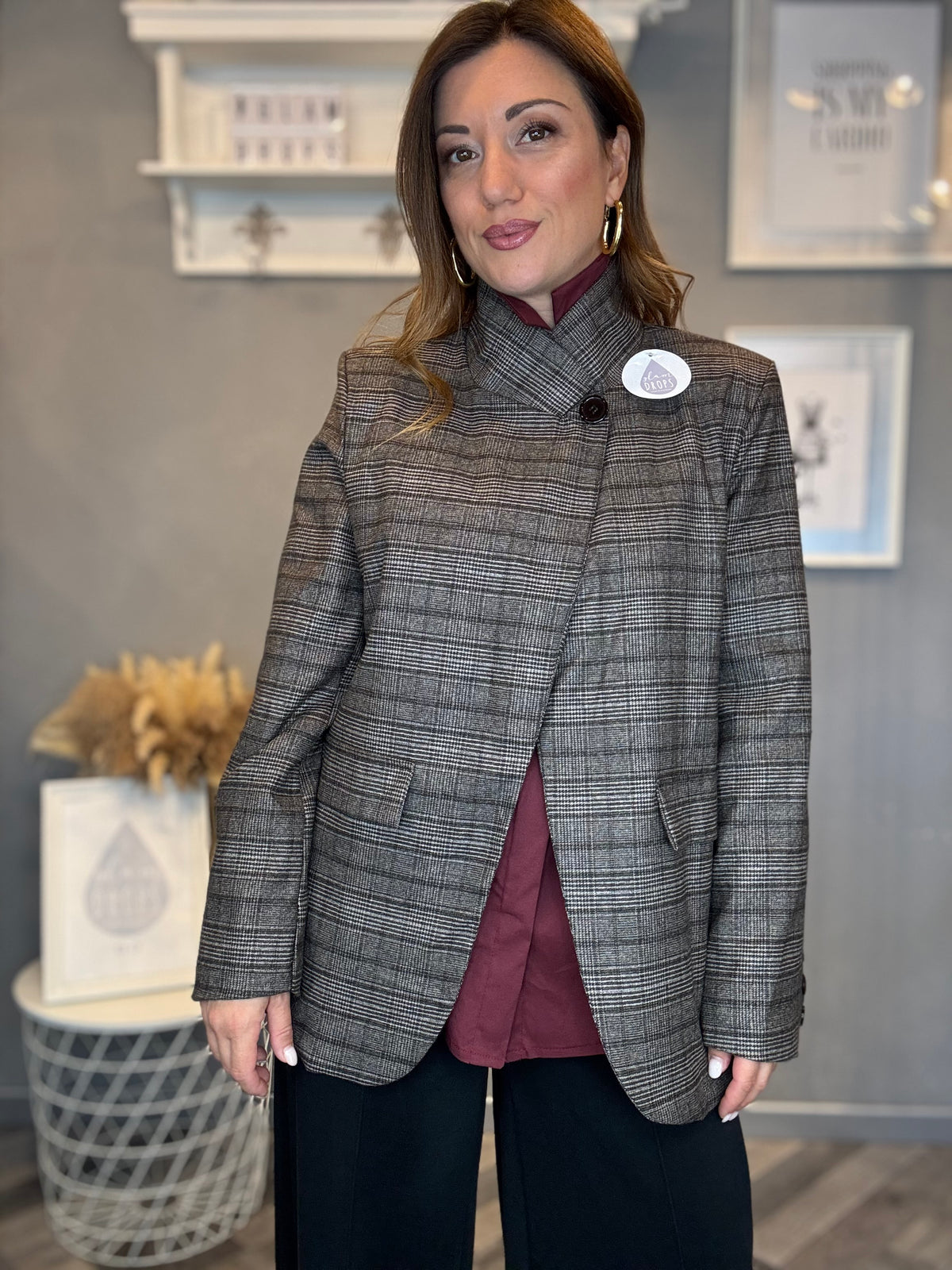 Camicia over Essential bordeaux