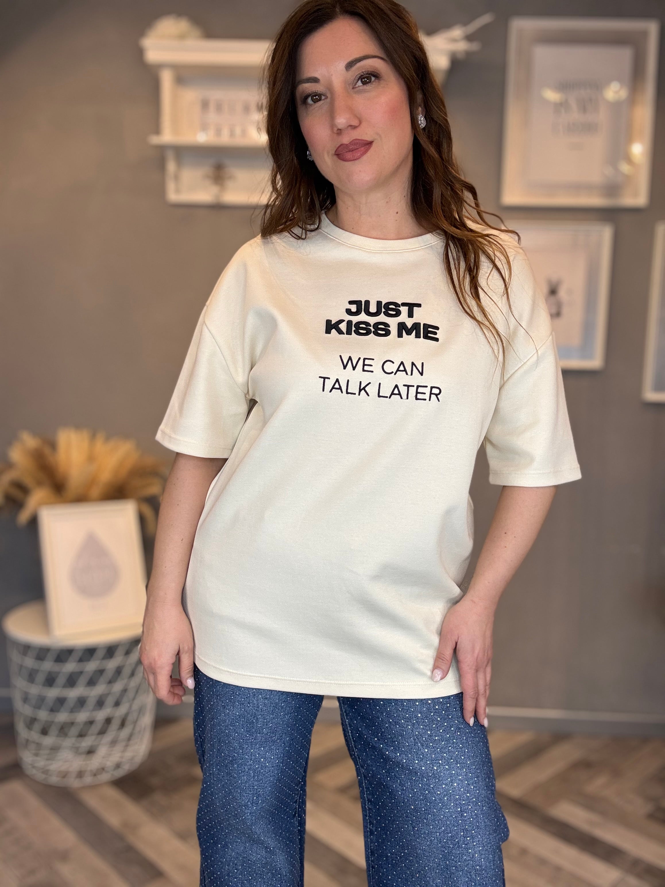 Lumina t-shirt Just kiss me burro