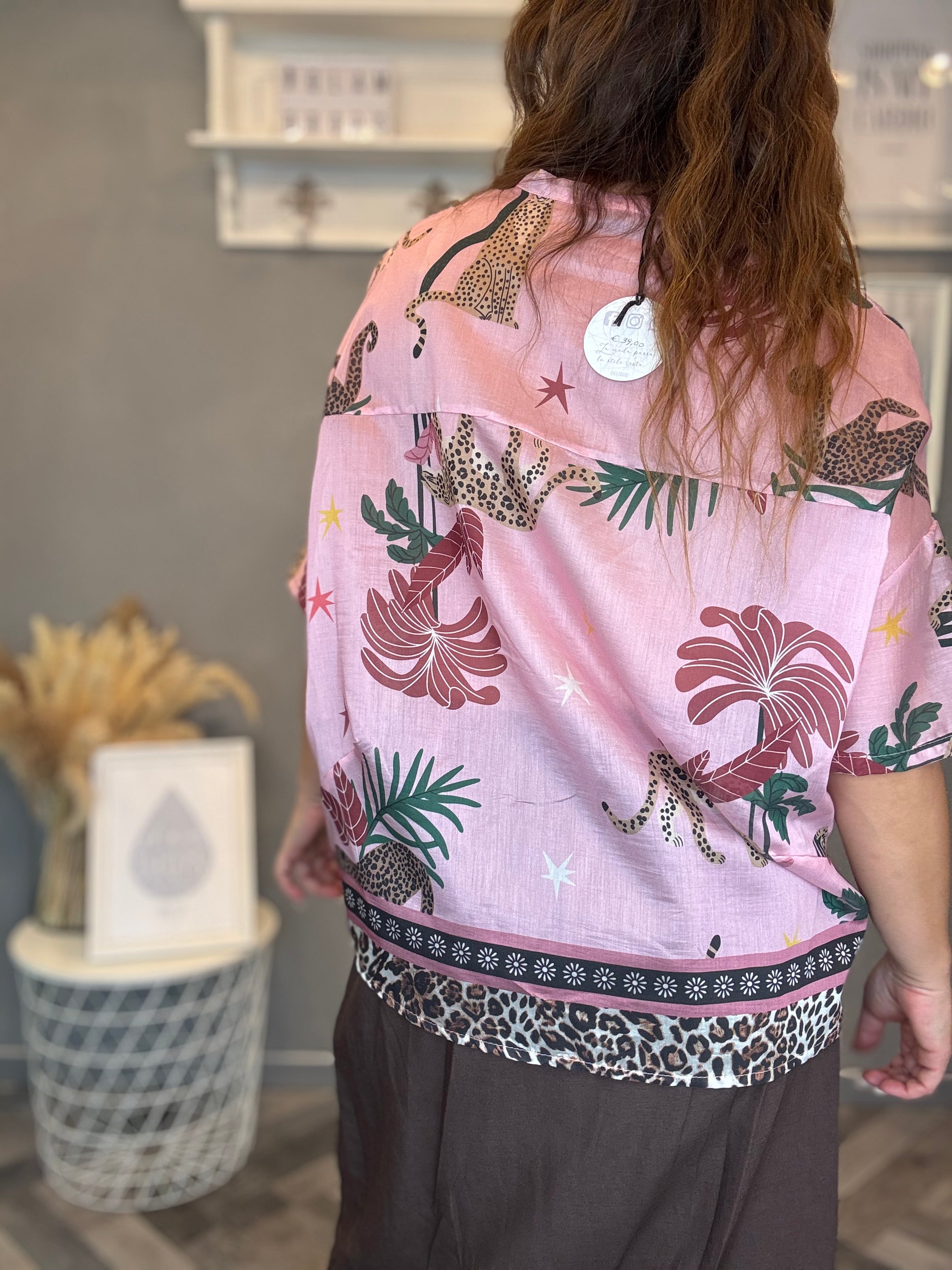 Camicia Isla Bonita Leopardo rosa