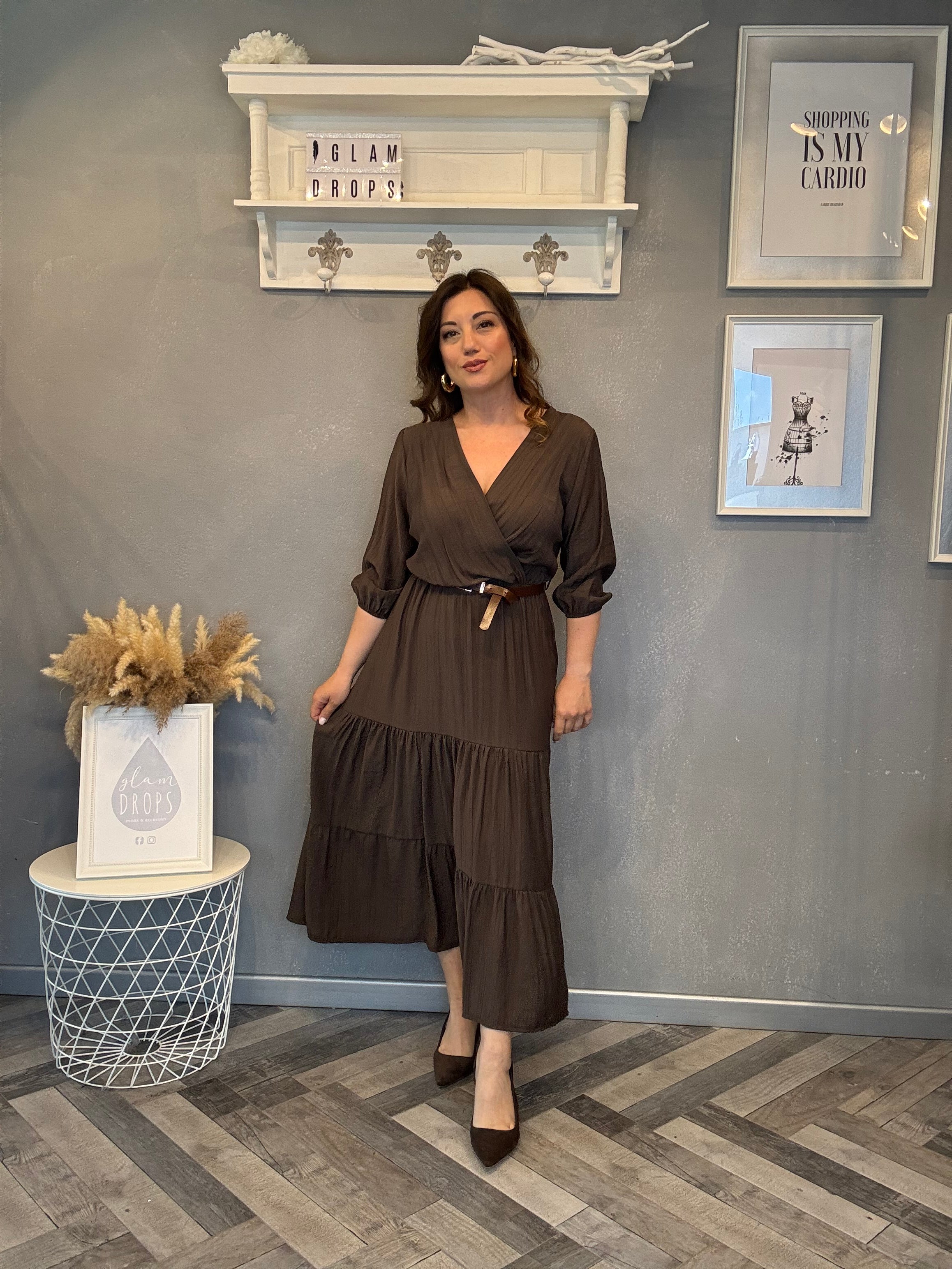 Abito Midi incrocio Soft Moro