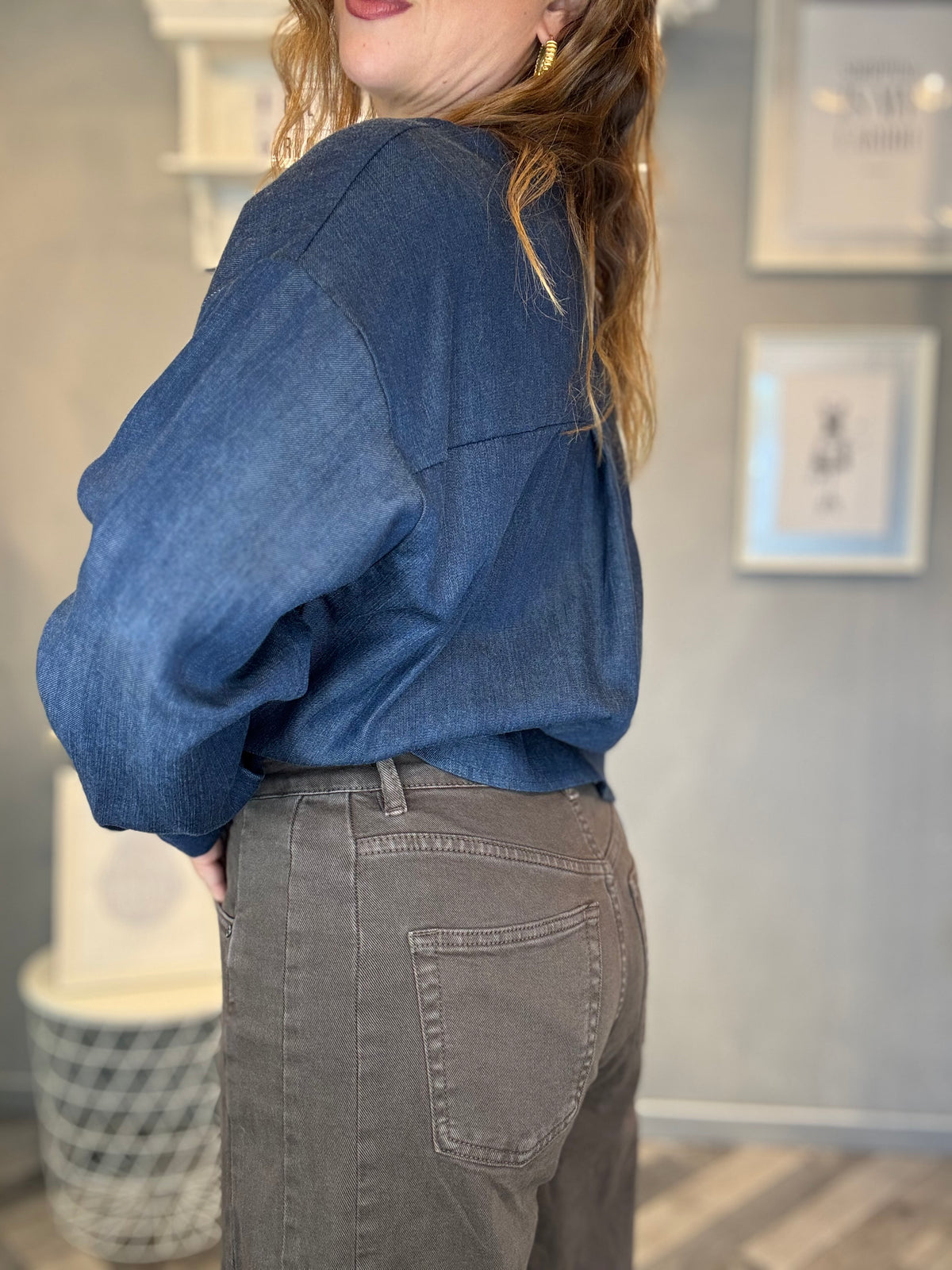 Jeans barrel soft cioccolato