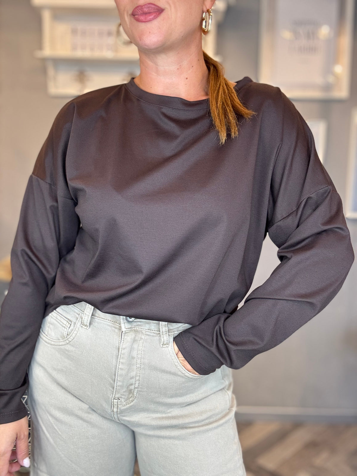 Maglia Essential girocollo moro