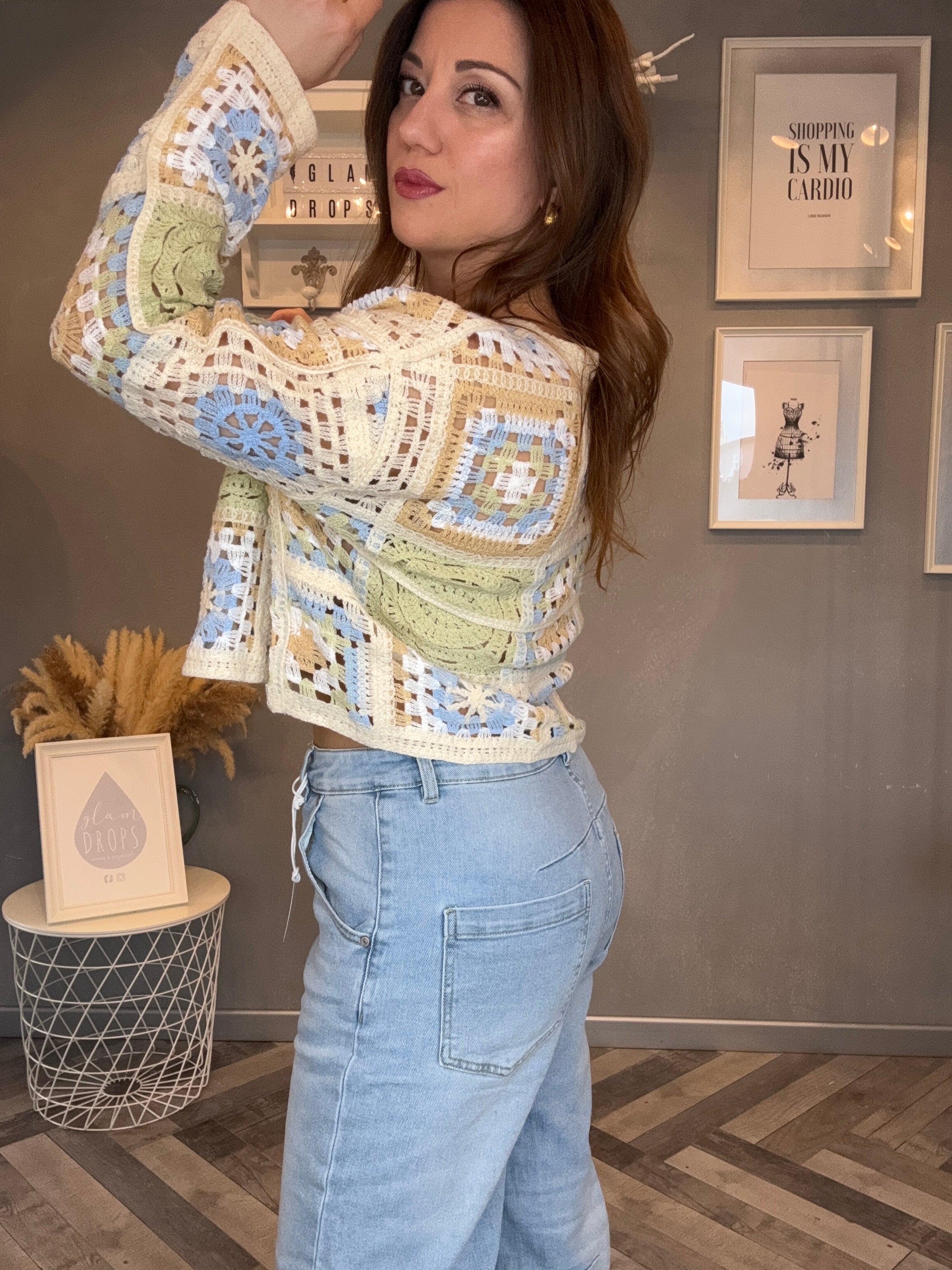 Jeans barrel cropped