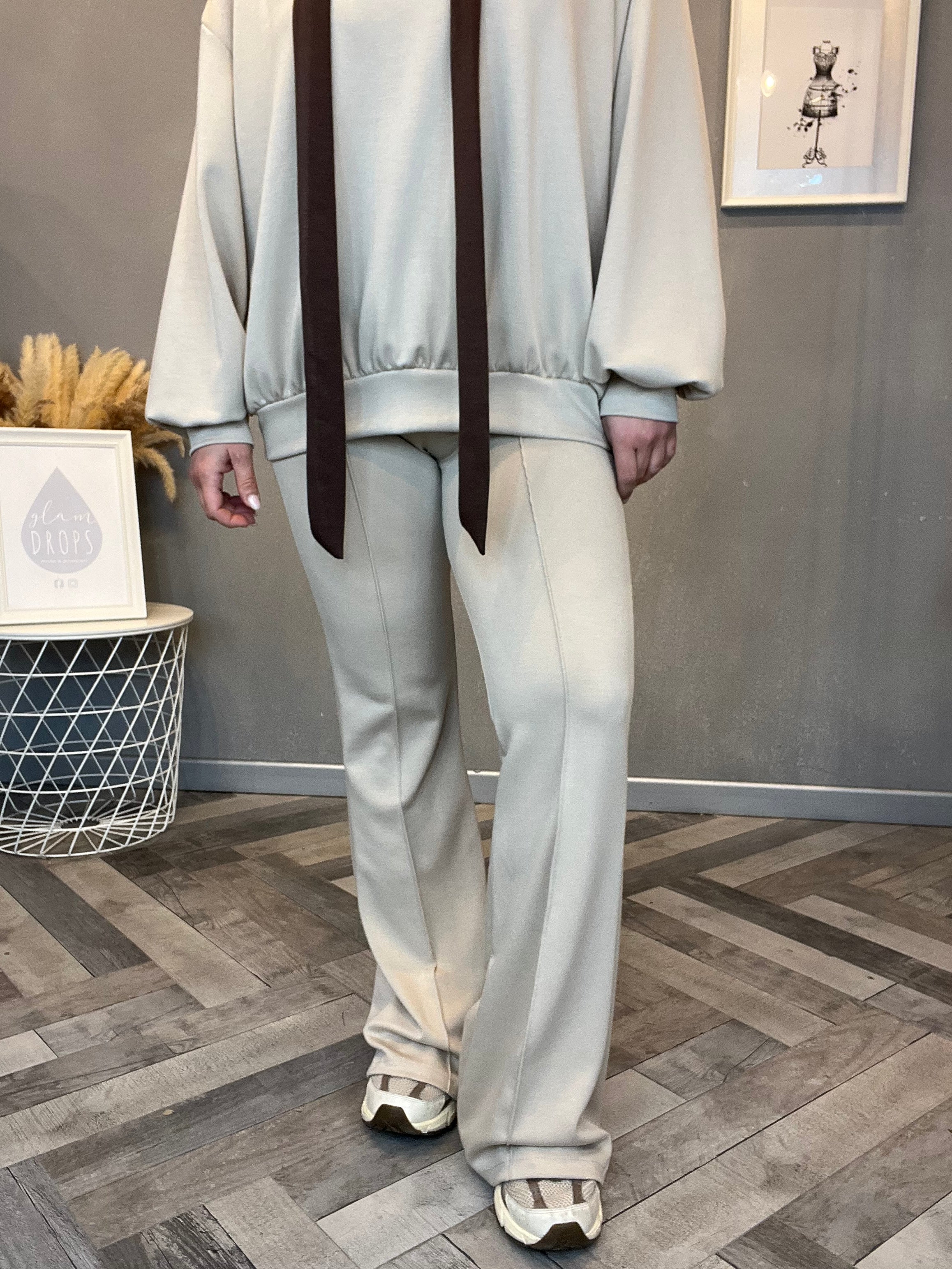 Pantalone flare in tessuto tecnico