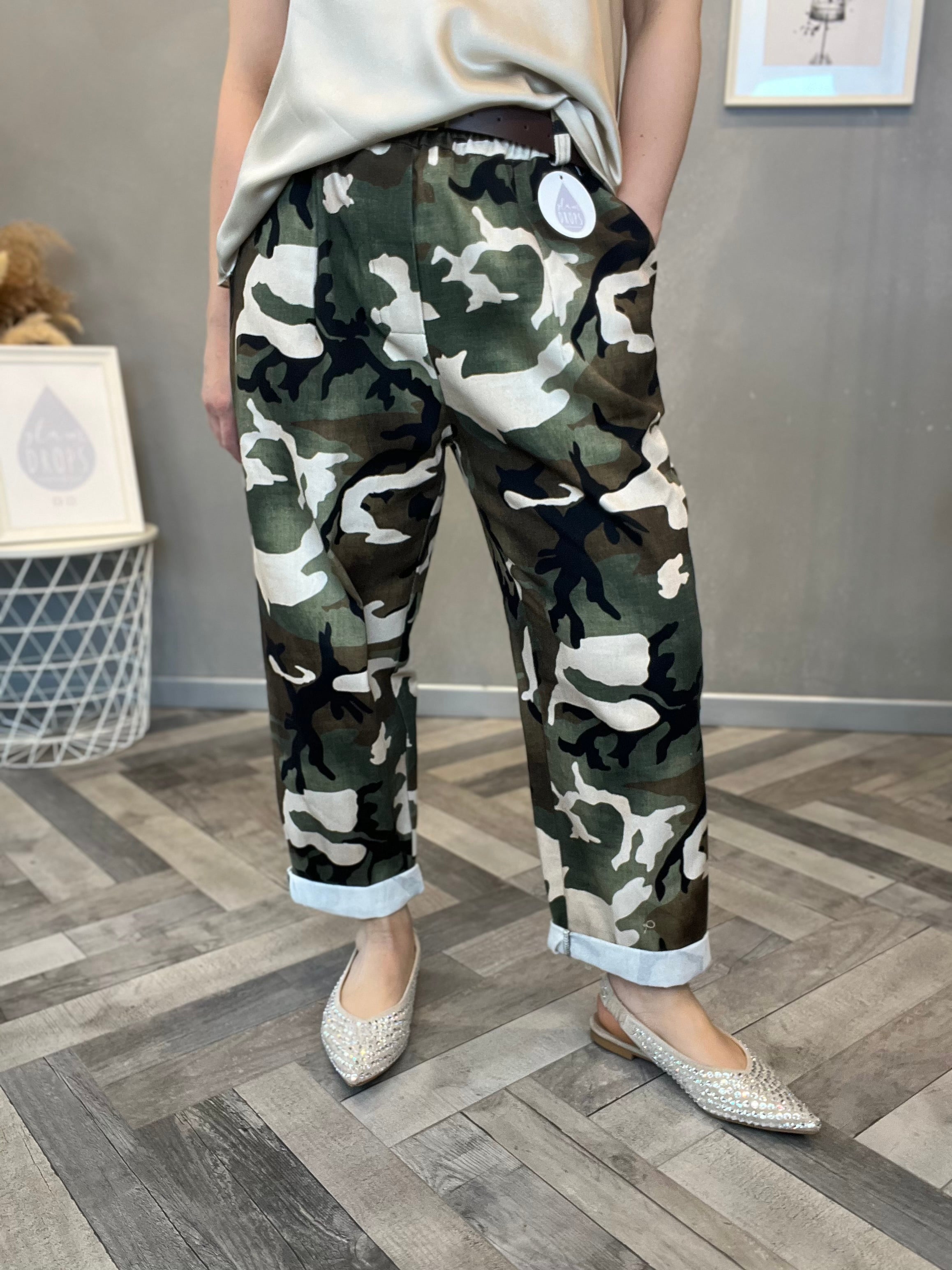 Pantalone camouflage relax