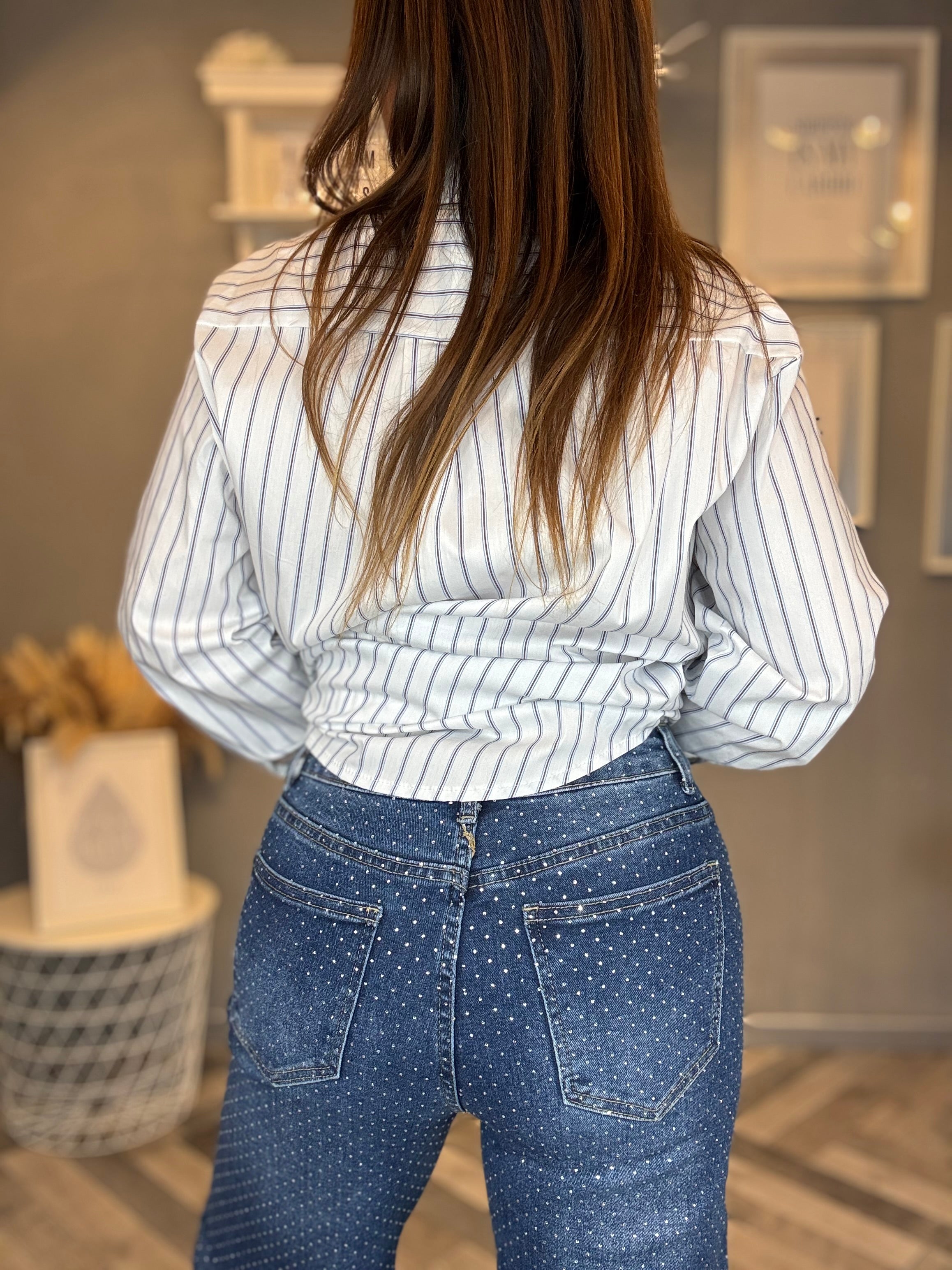 Jeans strass all over