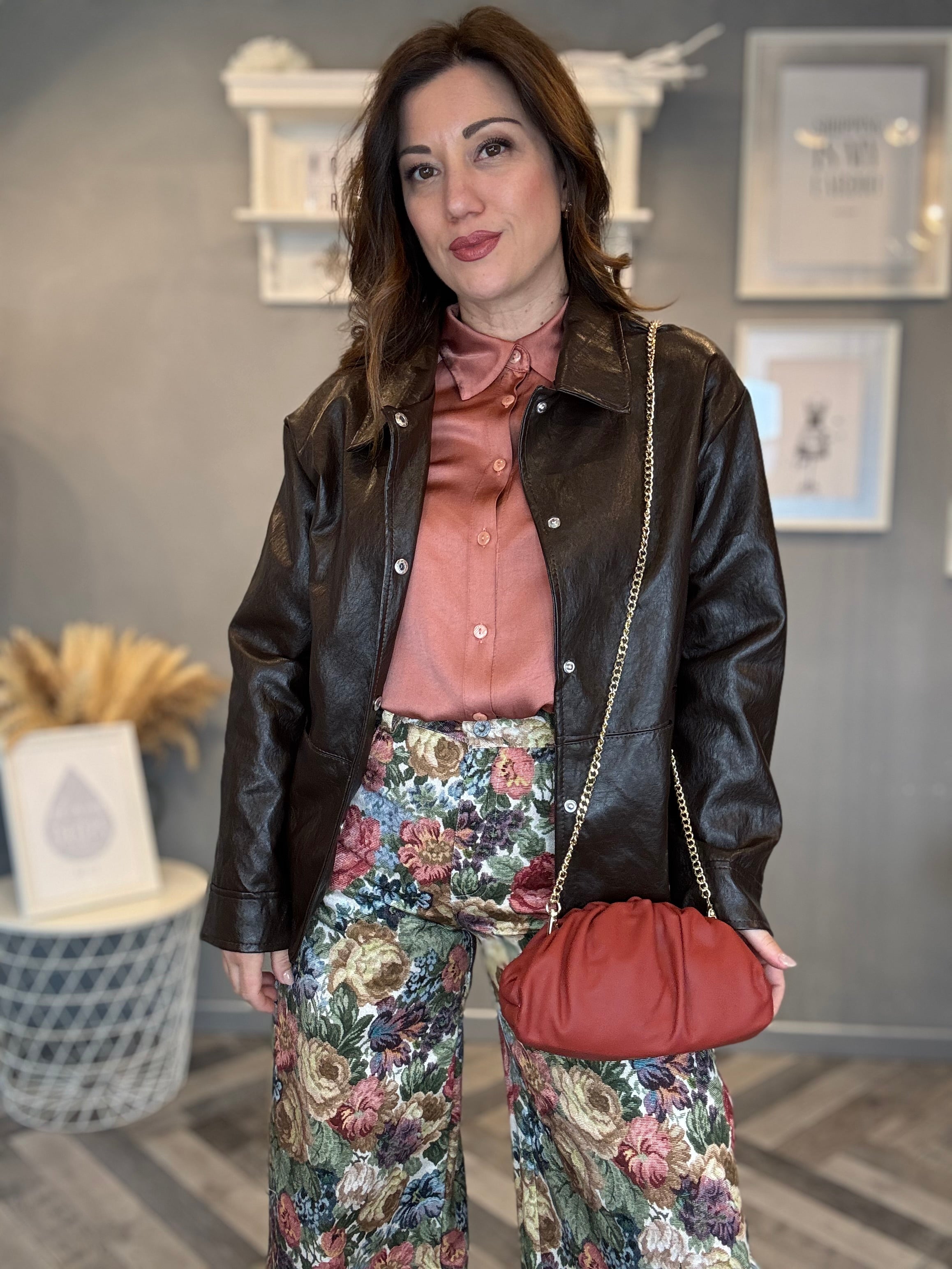Borsa mini pouch in pelle