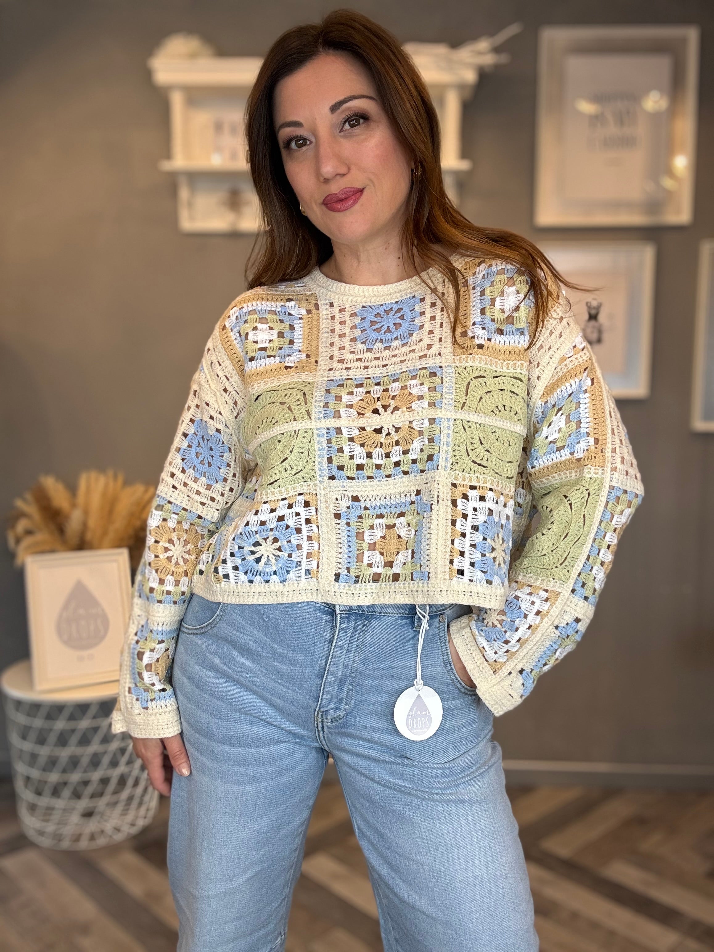 Jeans barrel cropped