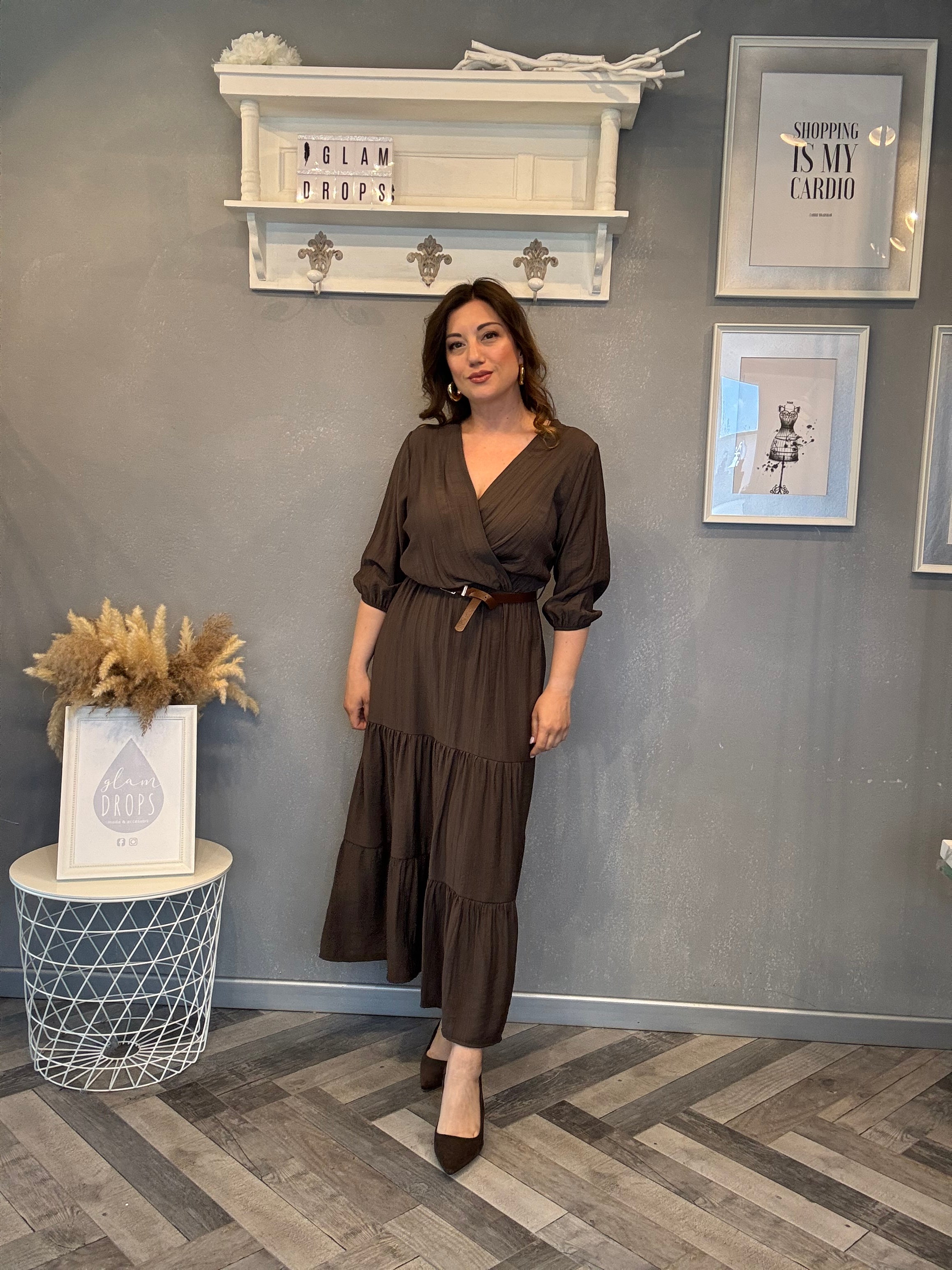 Abito Midi incrocio Soft Moro