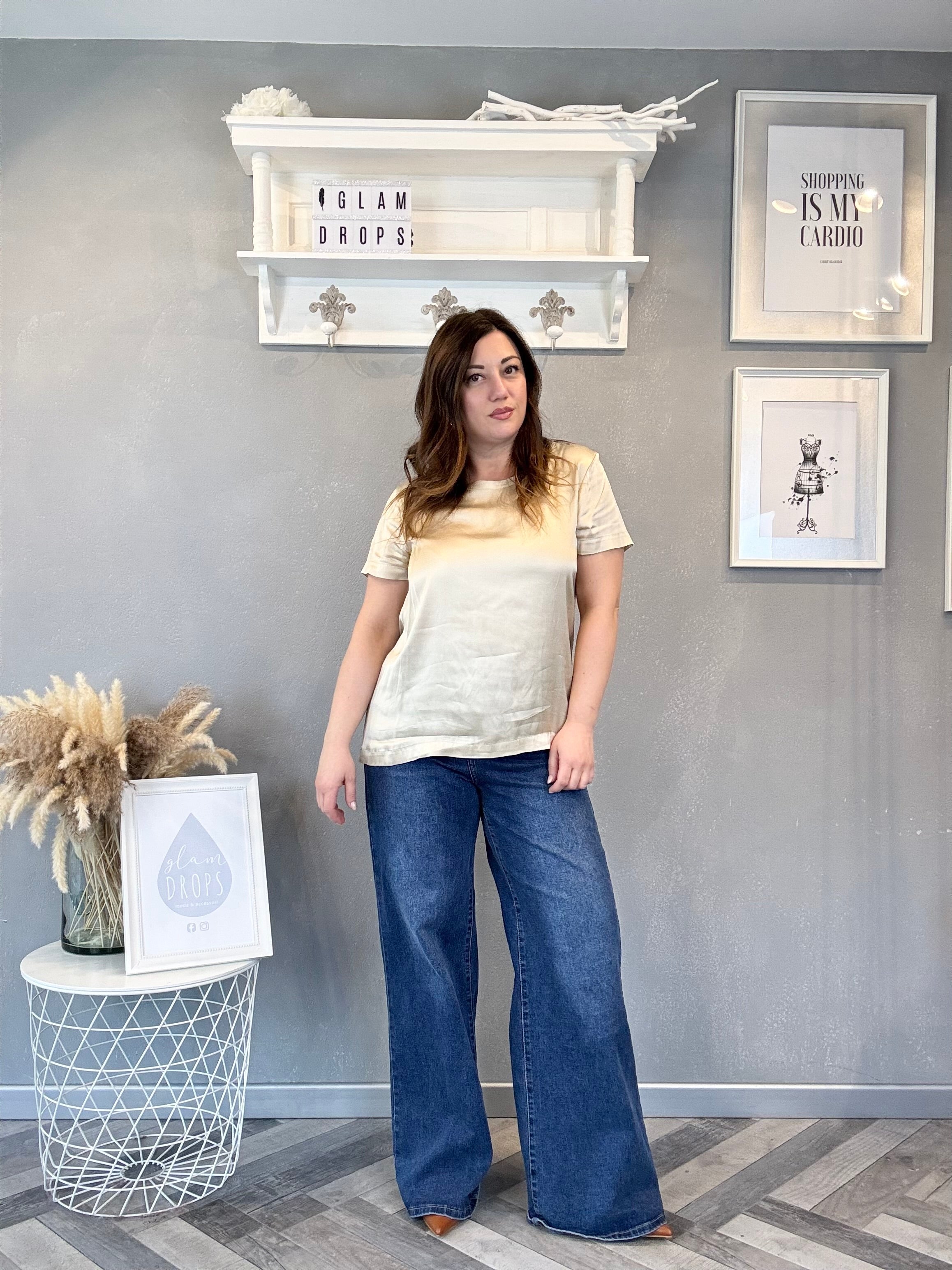 Blusa Vicky in raso di viscosa