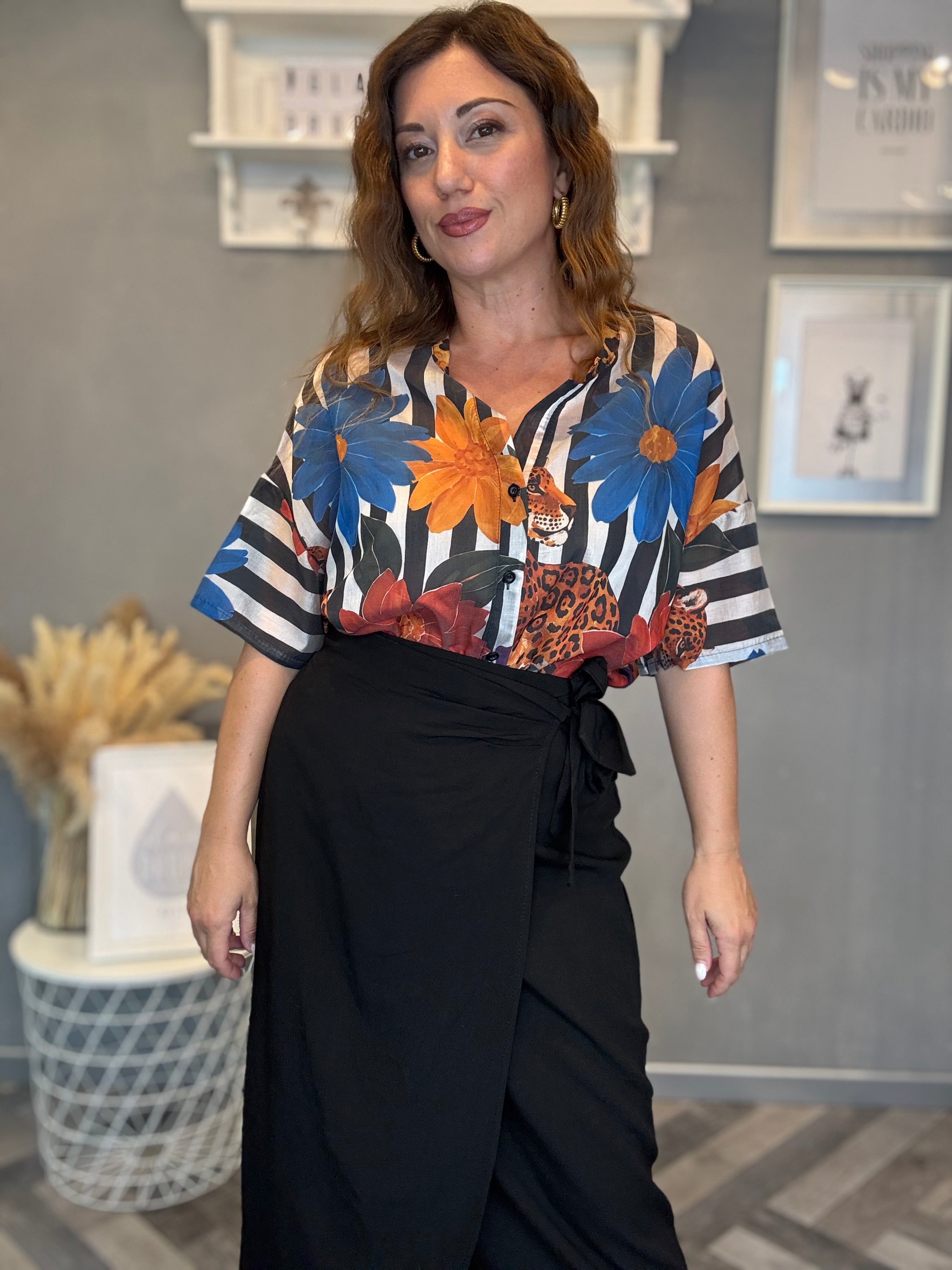 Camicia Isla Bonita Righe e fiori