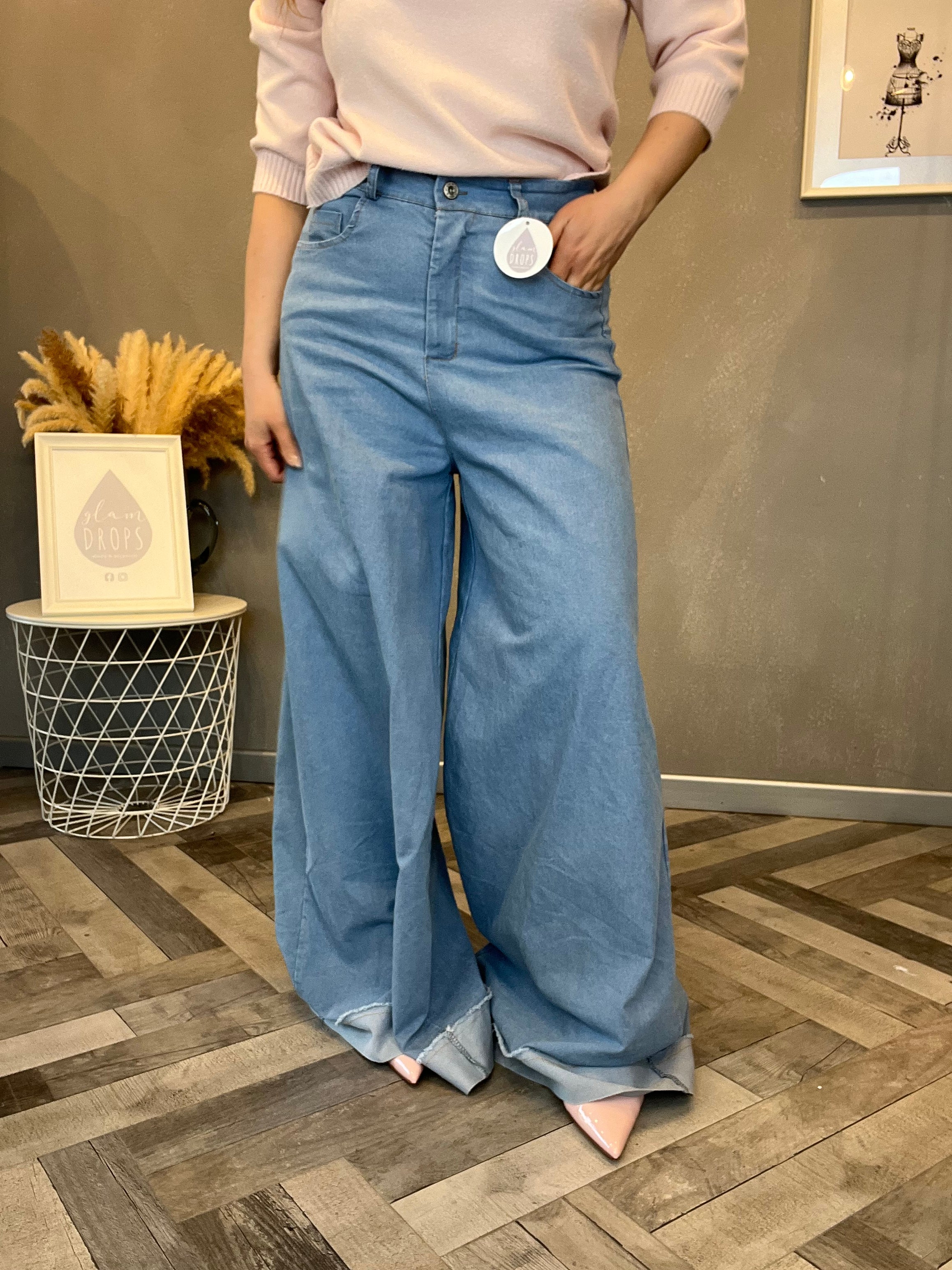 Jeans palazzo over