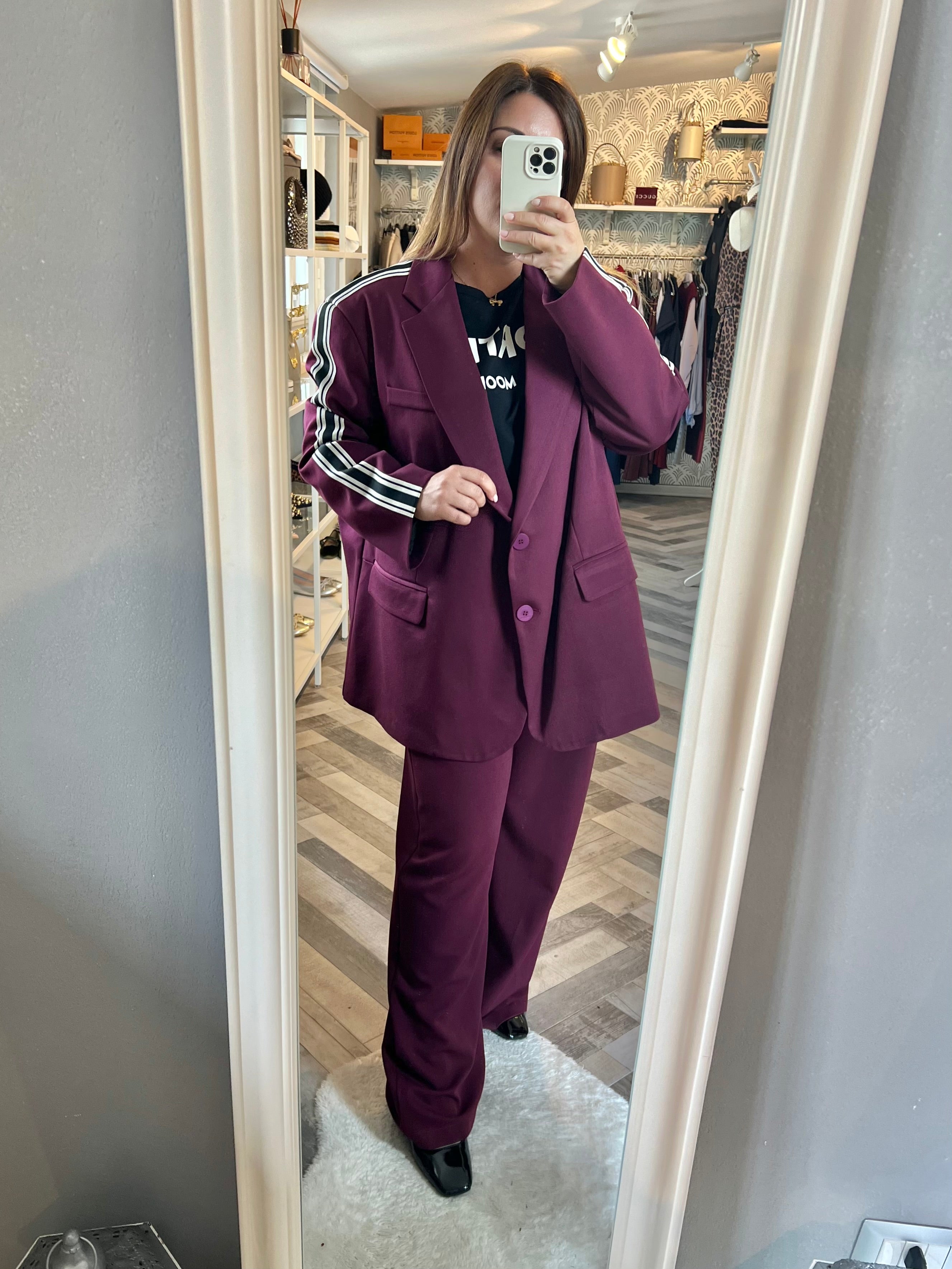 Lumina pantalone palazzo con elastico in vita